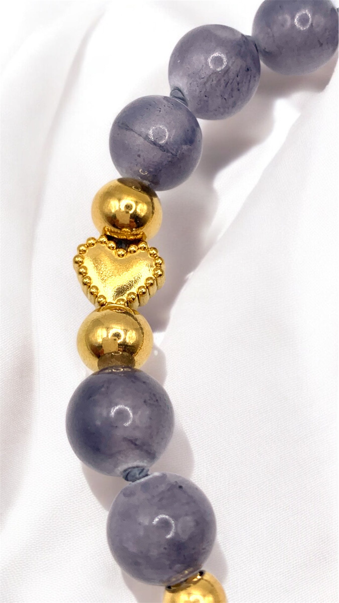 Armband Gray Pearl Heart AMM