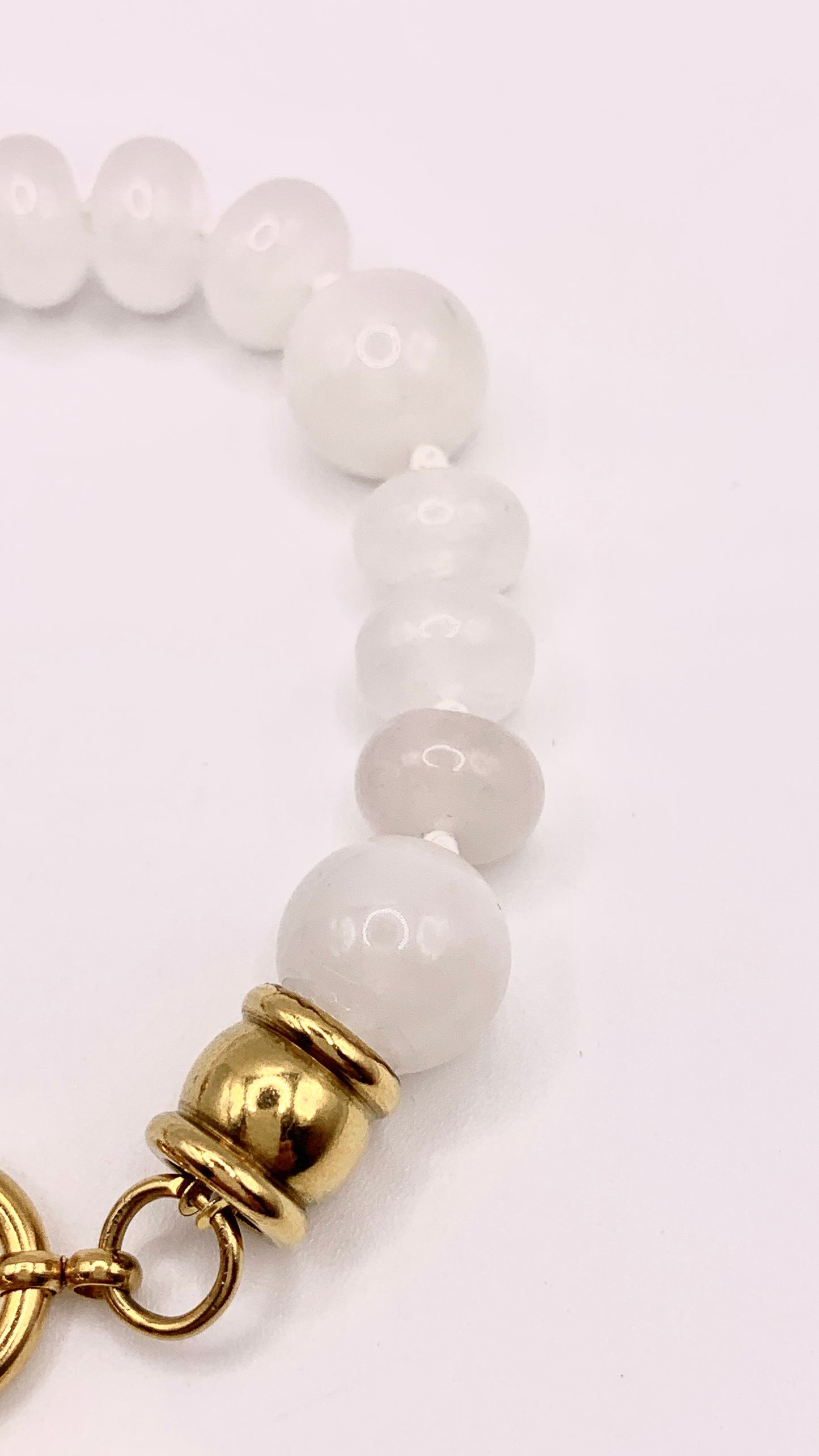 Armband White Jade Heart AMM