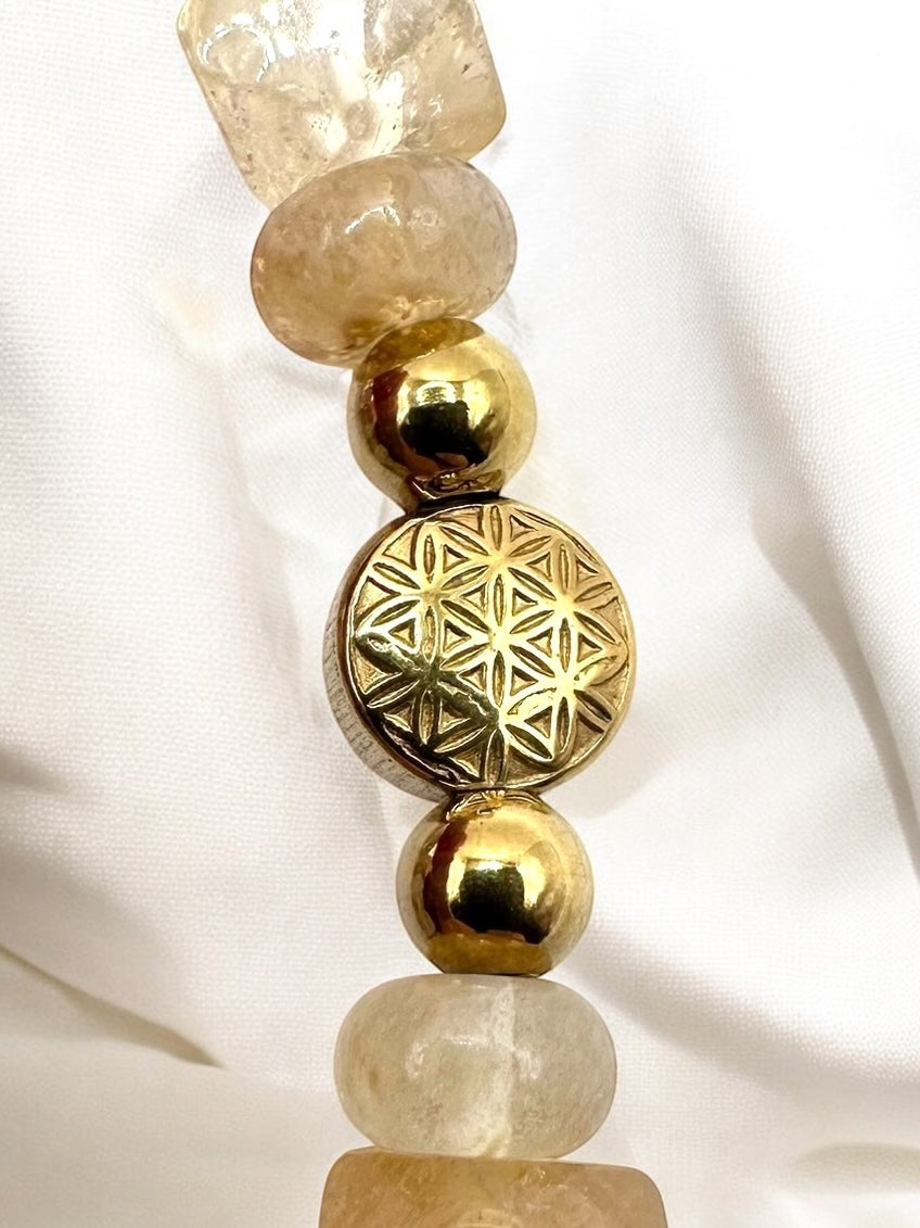 Armband Citrin Flower of Life AMA