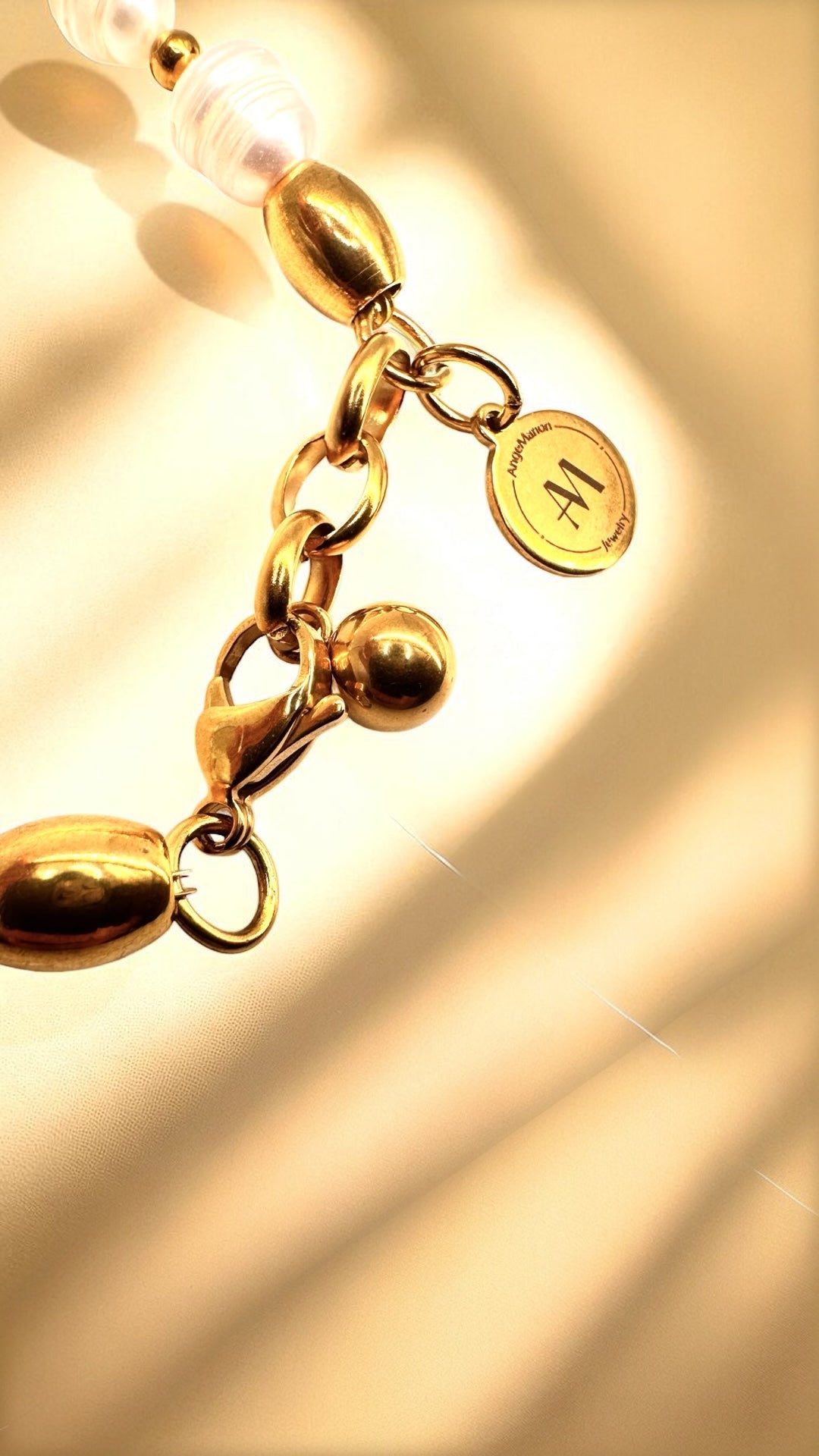 Armband Pearl Gold bead AMA