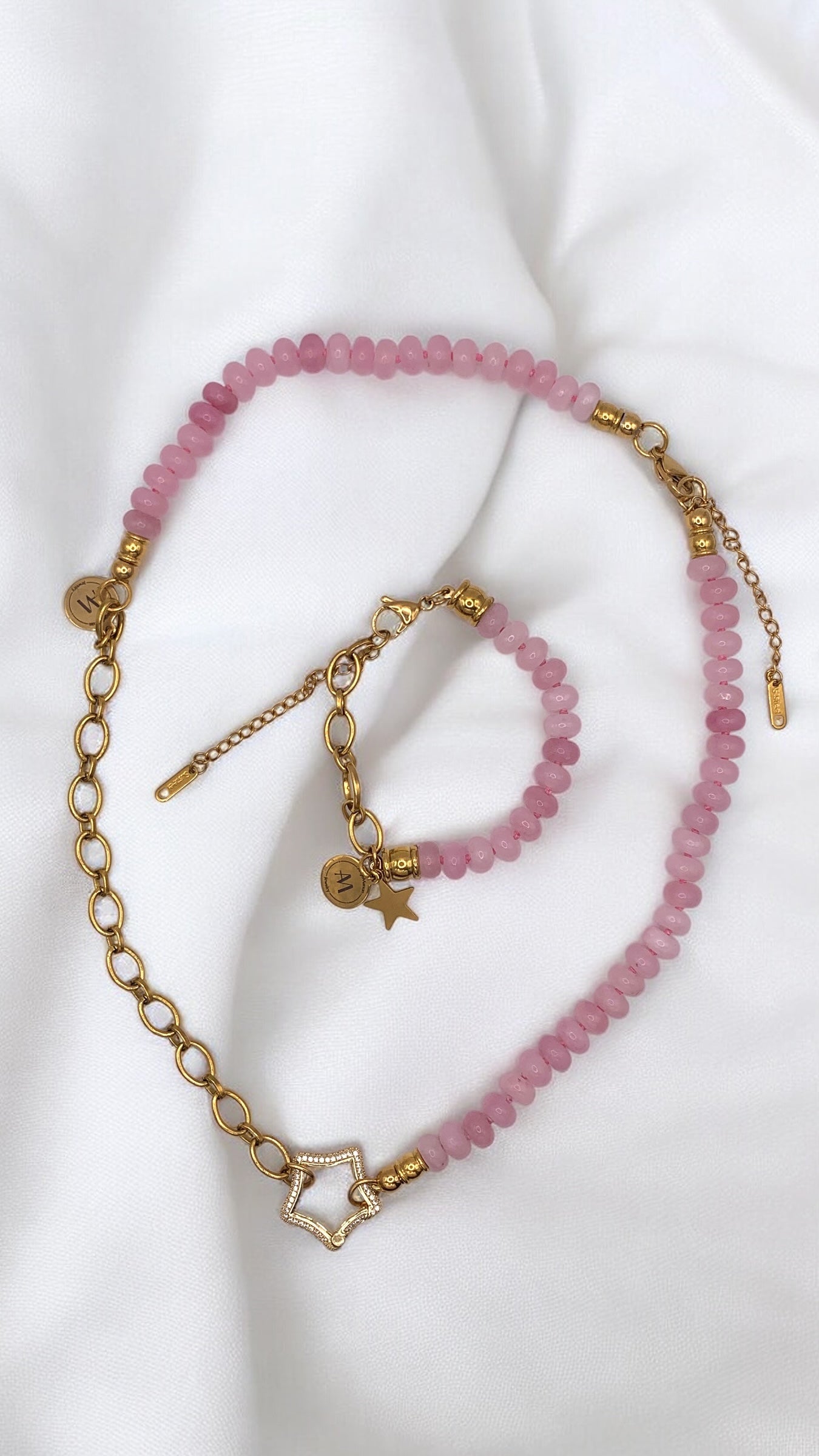 Kette Pink Jade Star AMM