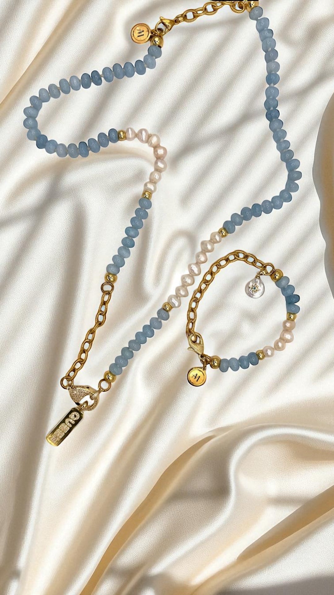 Kette Pearl-Aquamarin AMA
