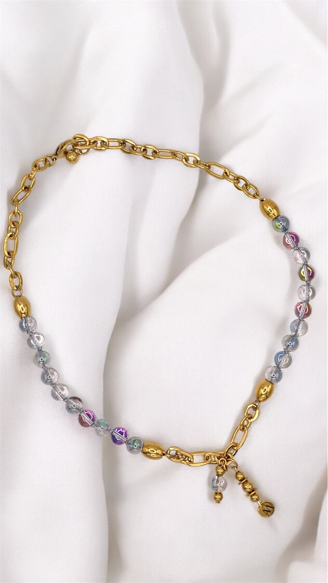 Kette Iridescent Blue Pearl AMM