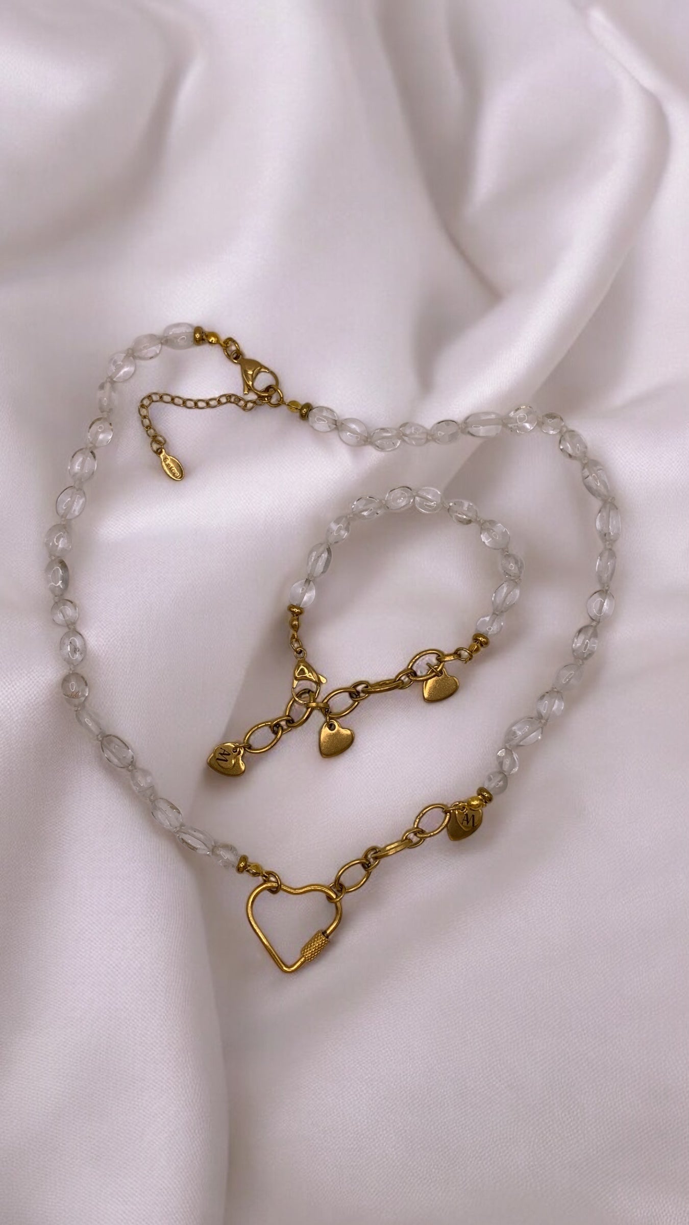 Kette Rock Crystal Heart AMM