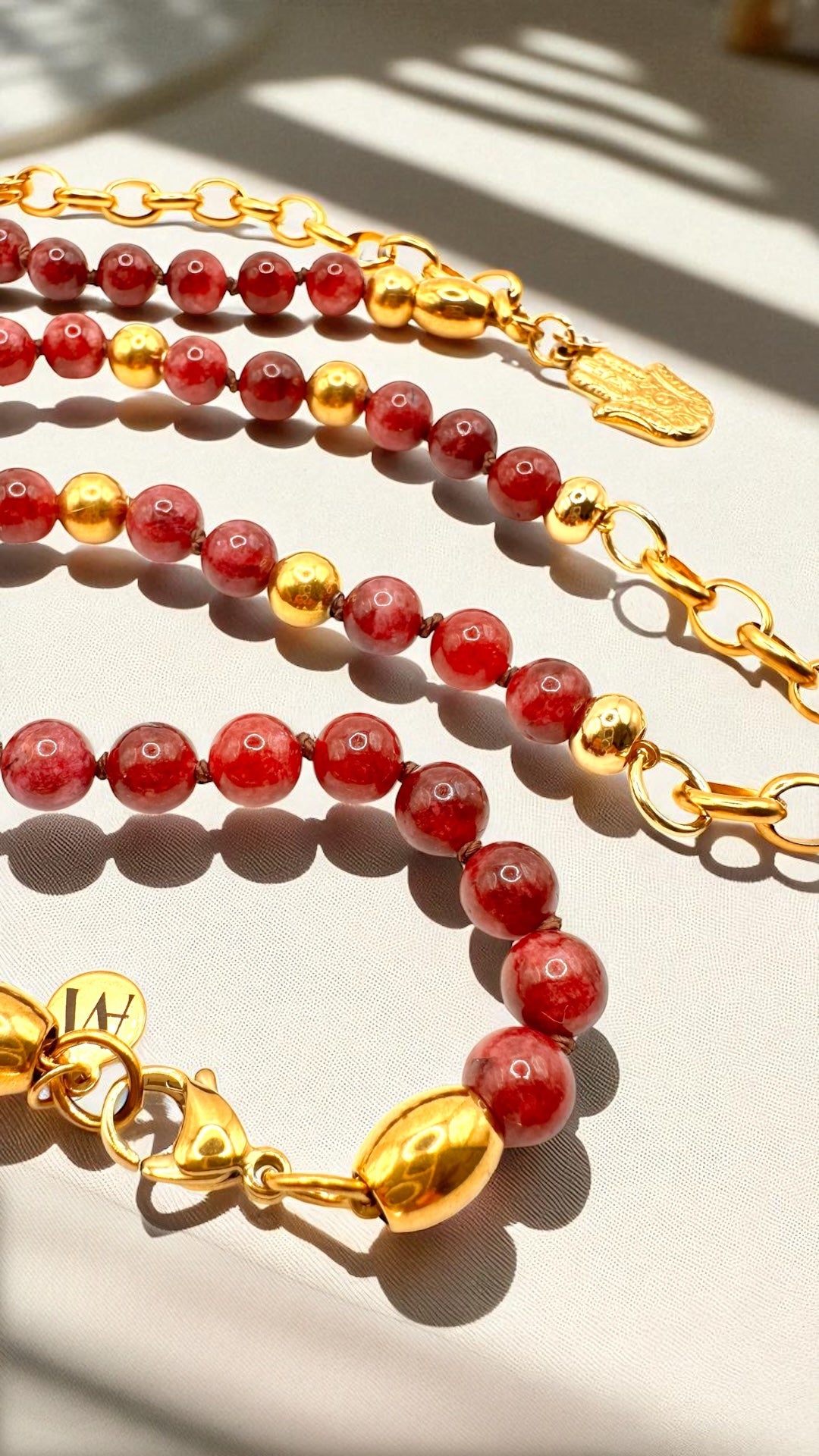 Garnet Hamsa Hand AMA