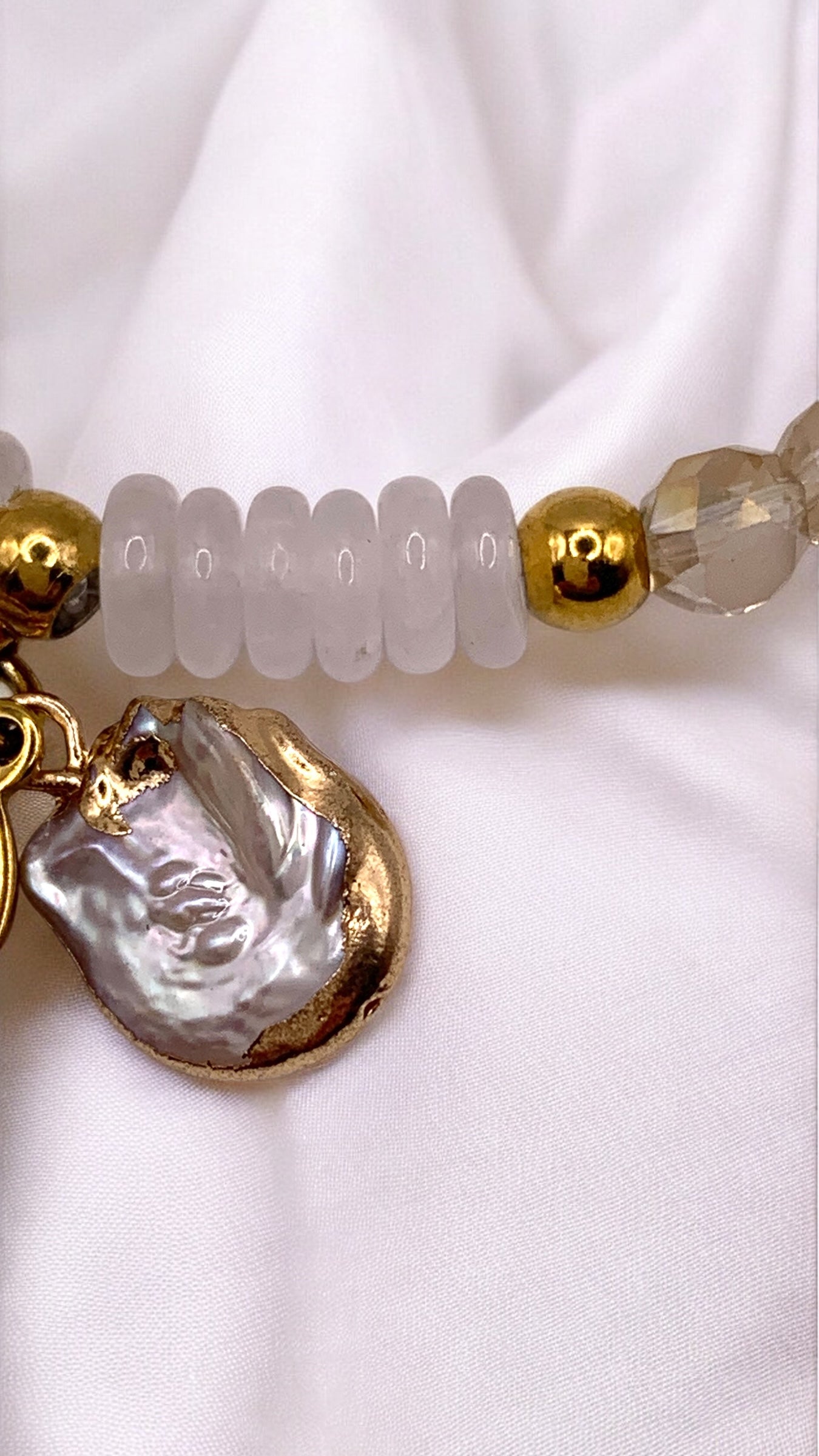 Armband Freshwater Pearl and Quartz AMM