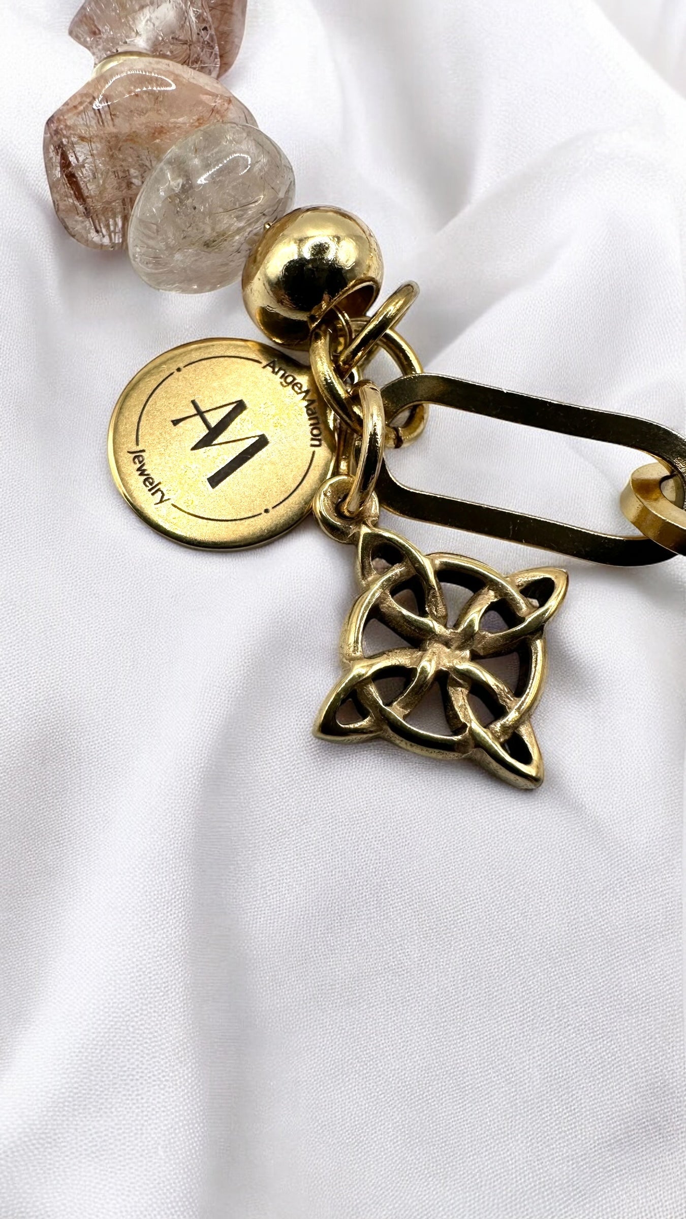 Armband Rutilquarz and Gold AMA