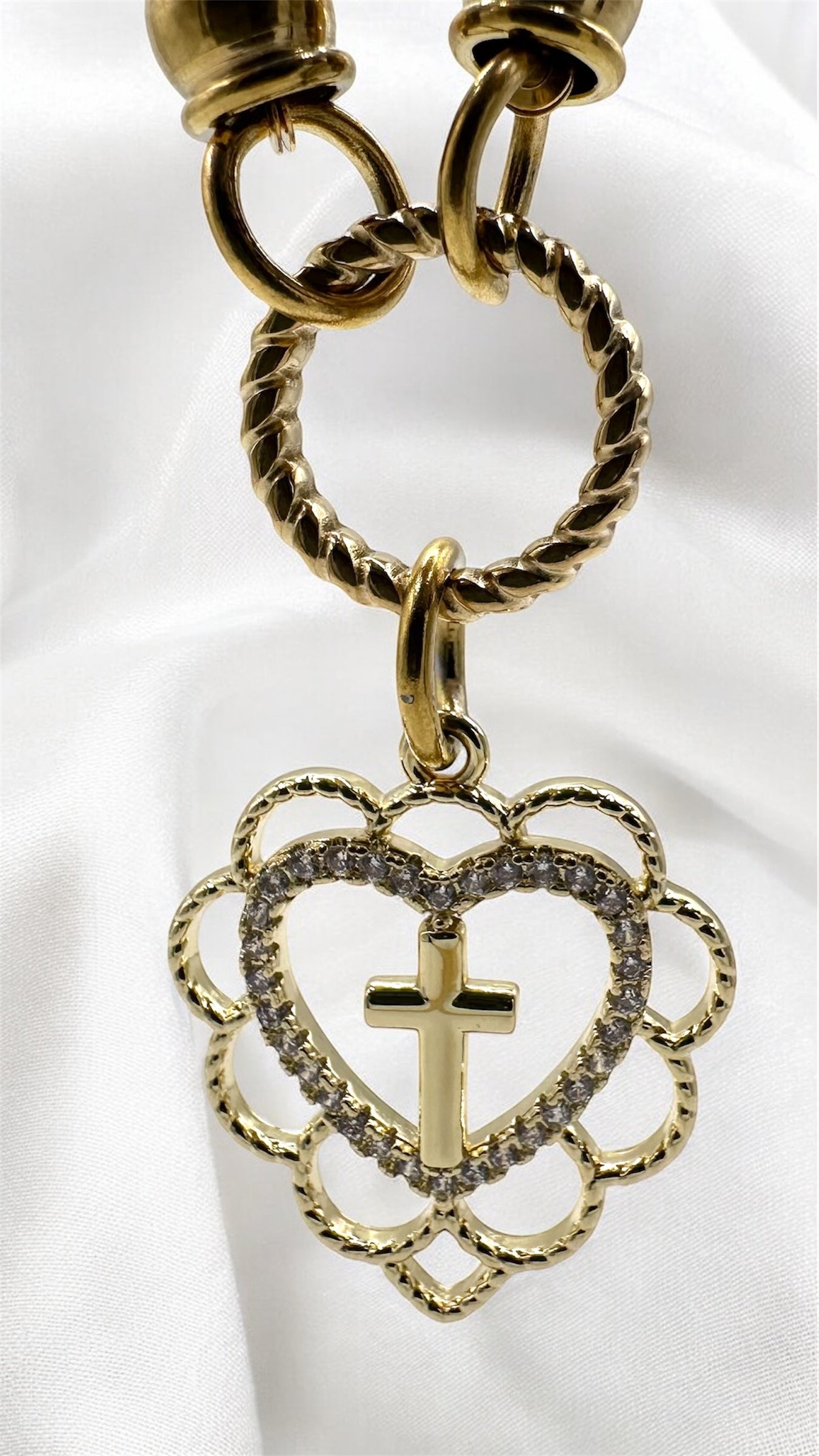 Kette Aqua Cross Heart AMA