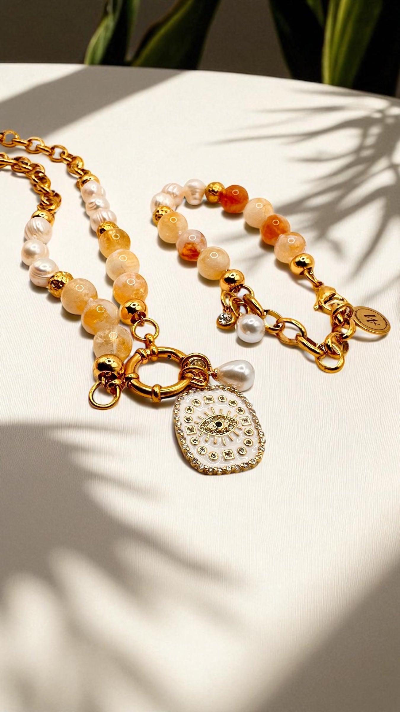 Armband Pearl-Citrin Eye AMA