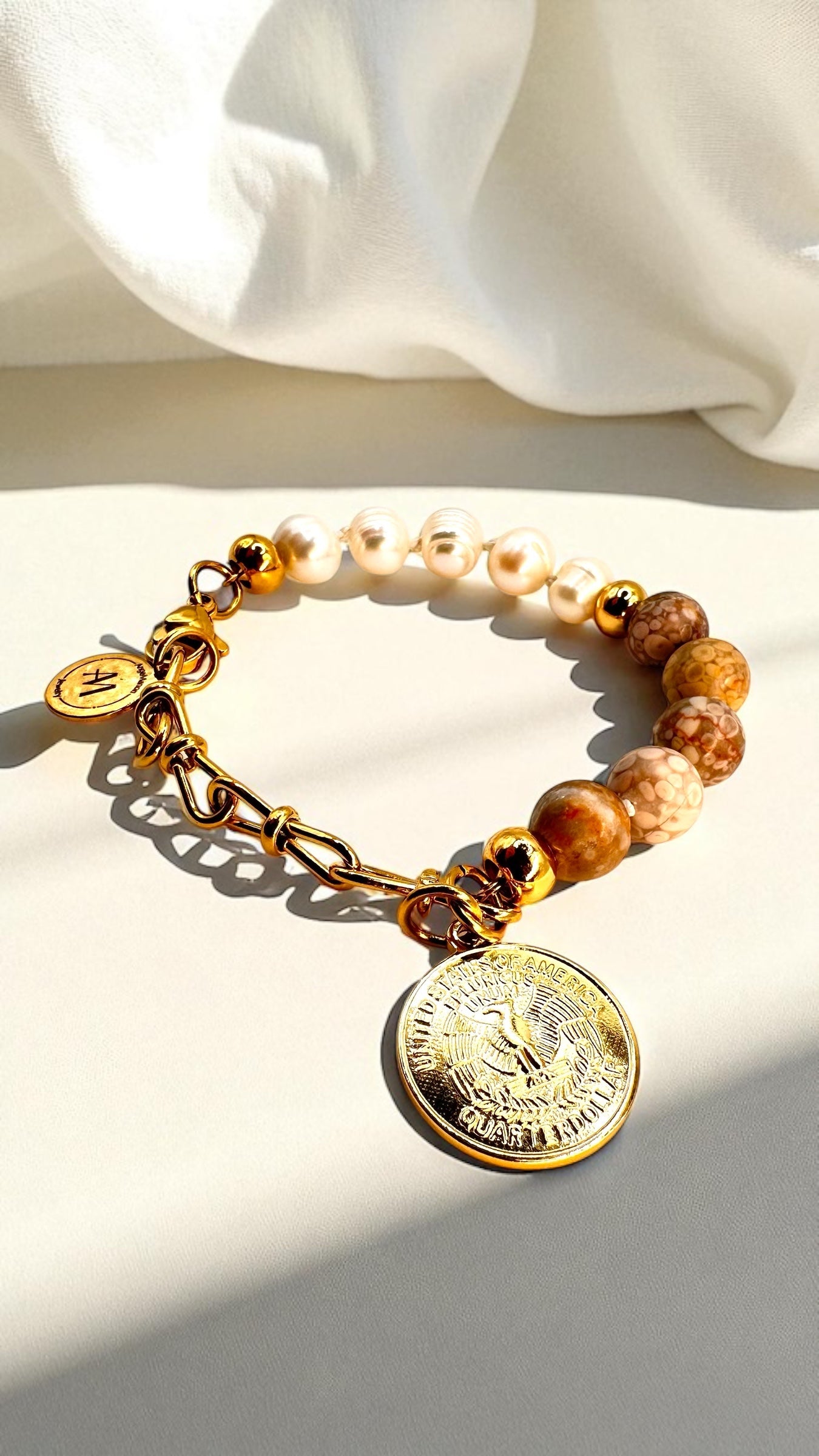 Armband Labra-Pearl Coin AMA