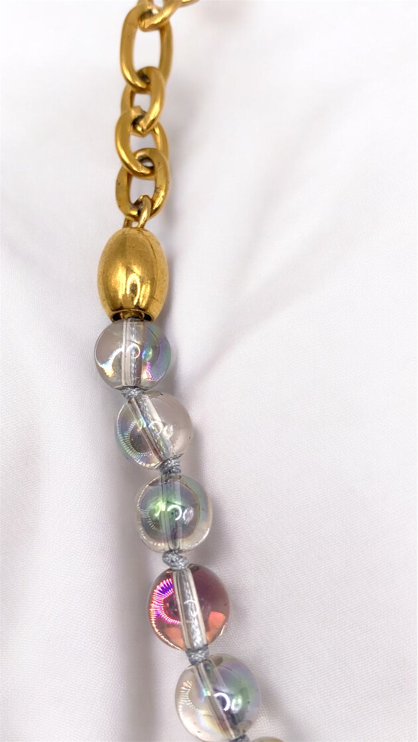 Kette Iridescent Blue Pearl AMM