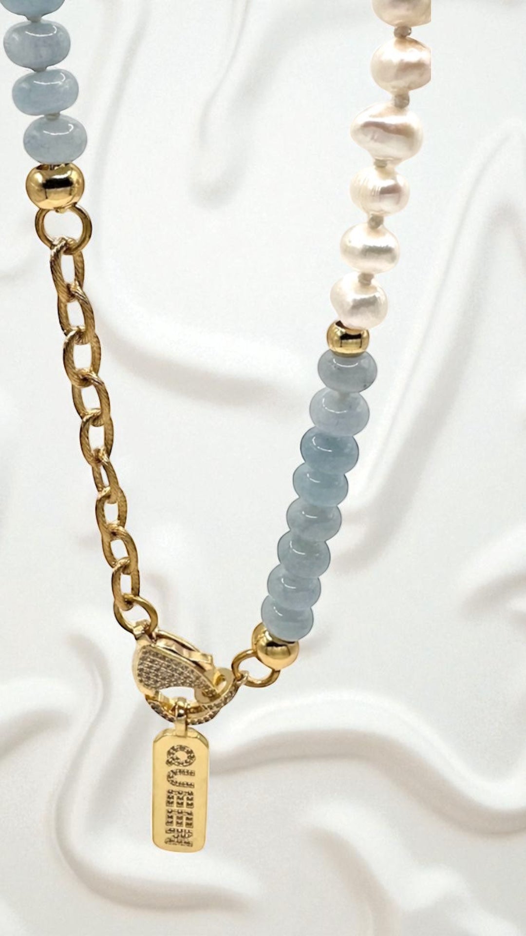 Kette Pearl-Aquamarin AMA