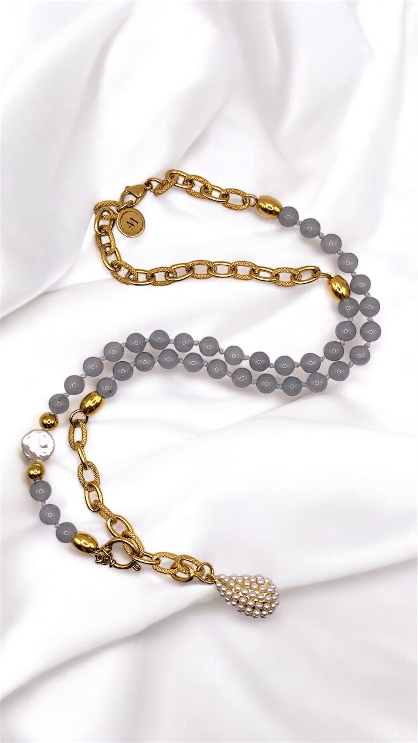 Kette Gray Chalcedon Pearl AMM