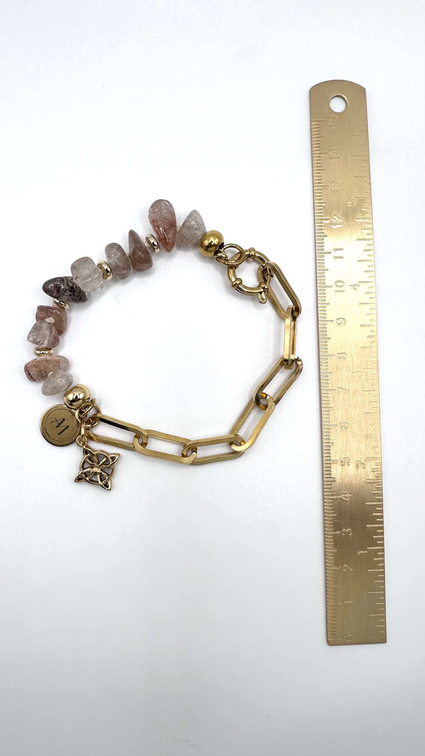 Armband Rutilquarz and Gold AMA