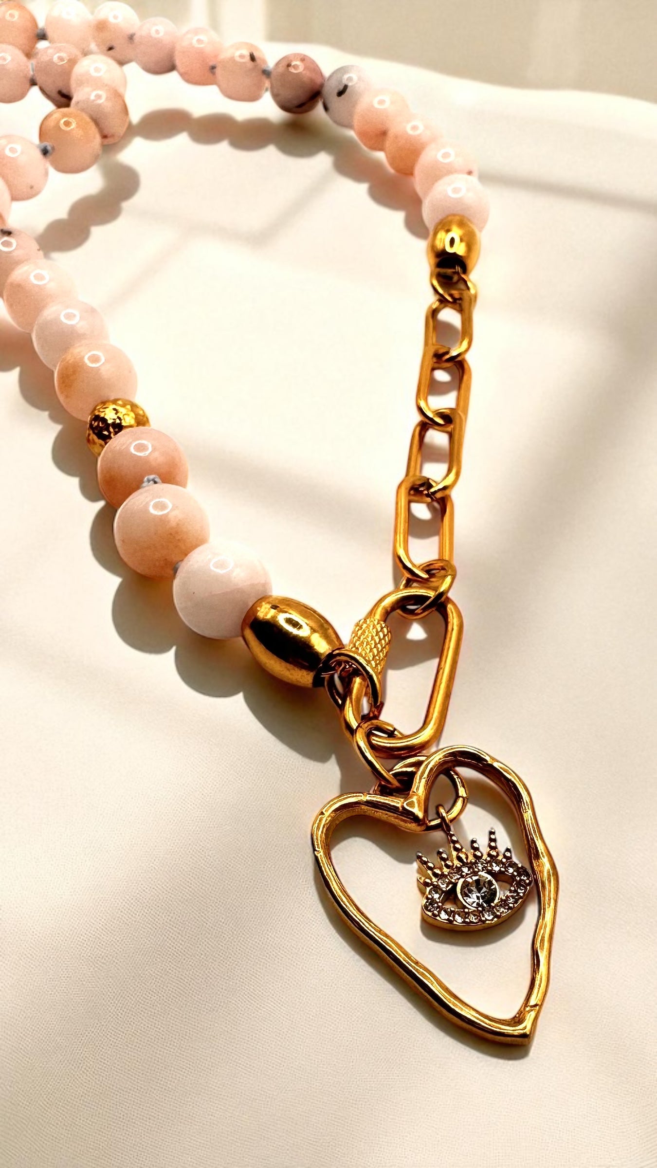 Kette Pink Opal-Chalcedon AMA