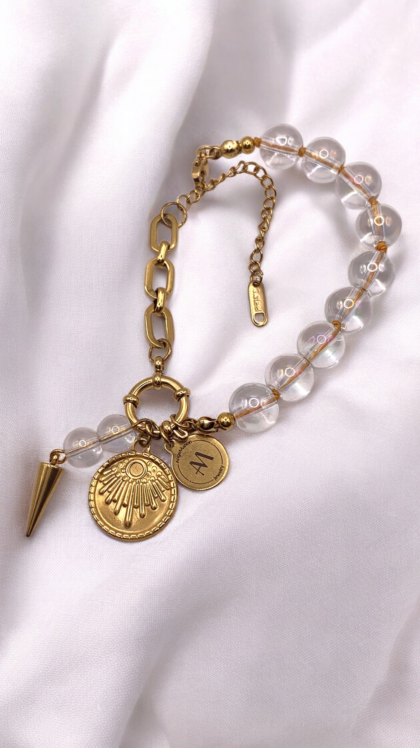 Armband Shiny Transparent Pearl AMM