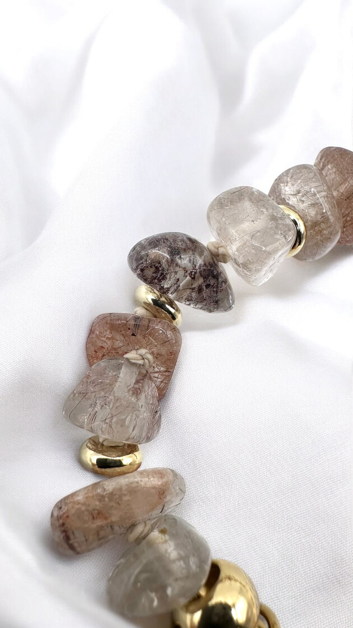 Armband Rutilquarz and Gold AMA