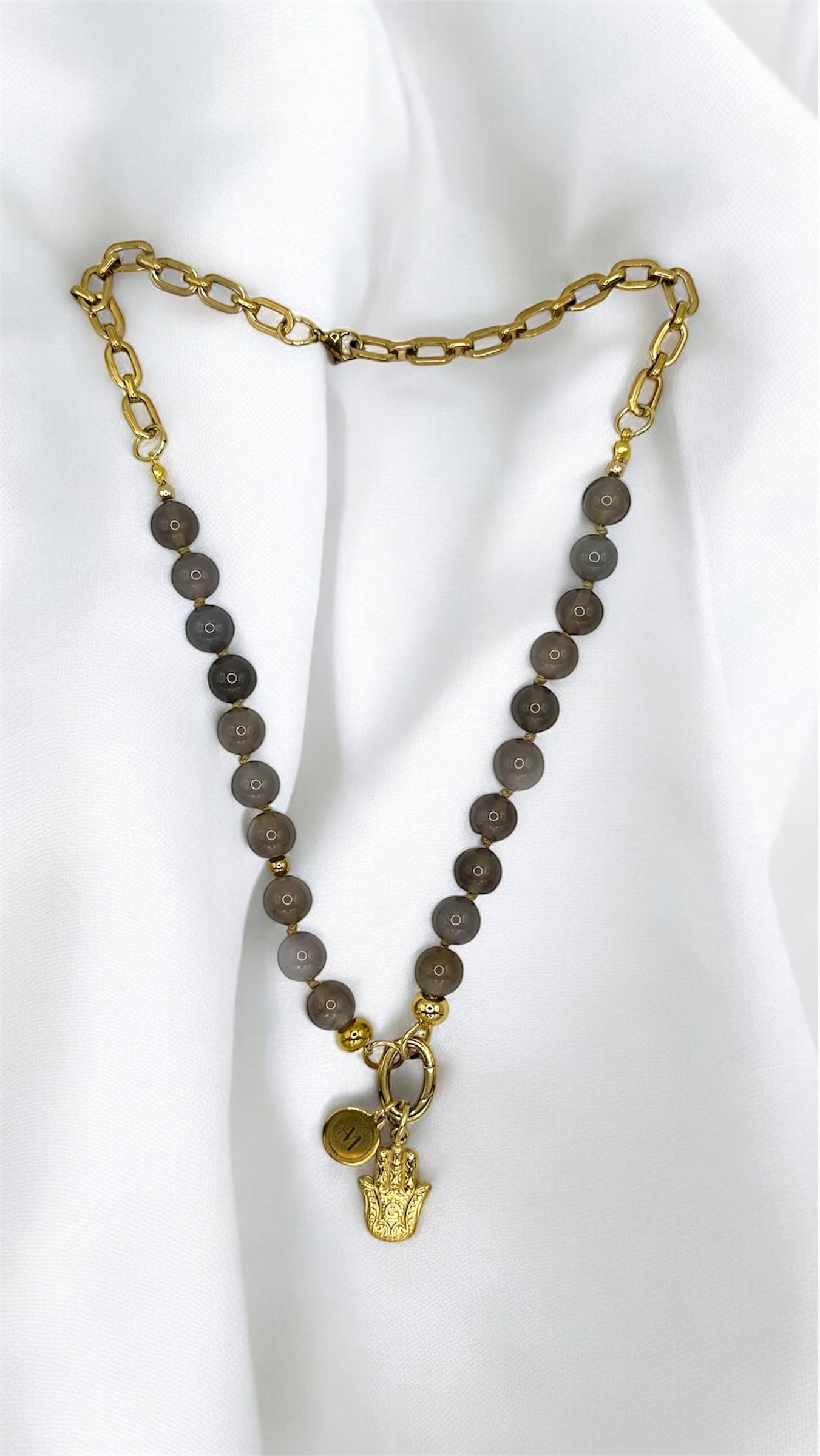 Kette Grey Hamsa-Hand AMA