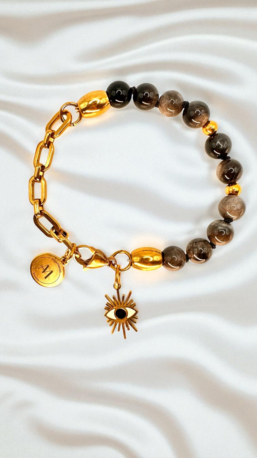 Armband Obsidian Flower-of-life AMA