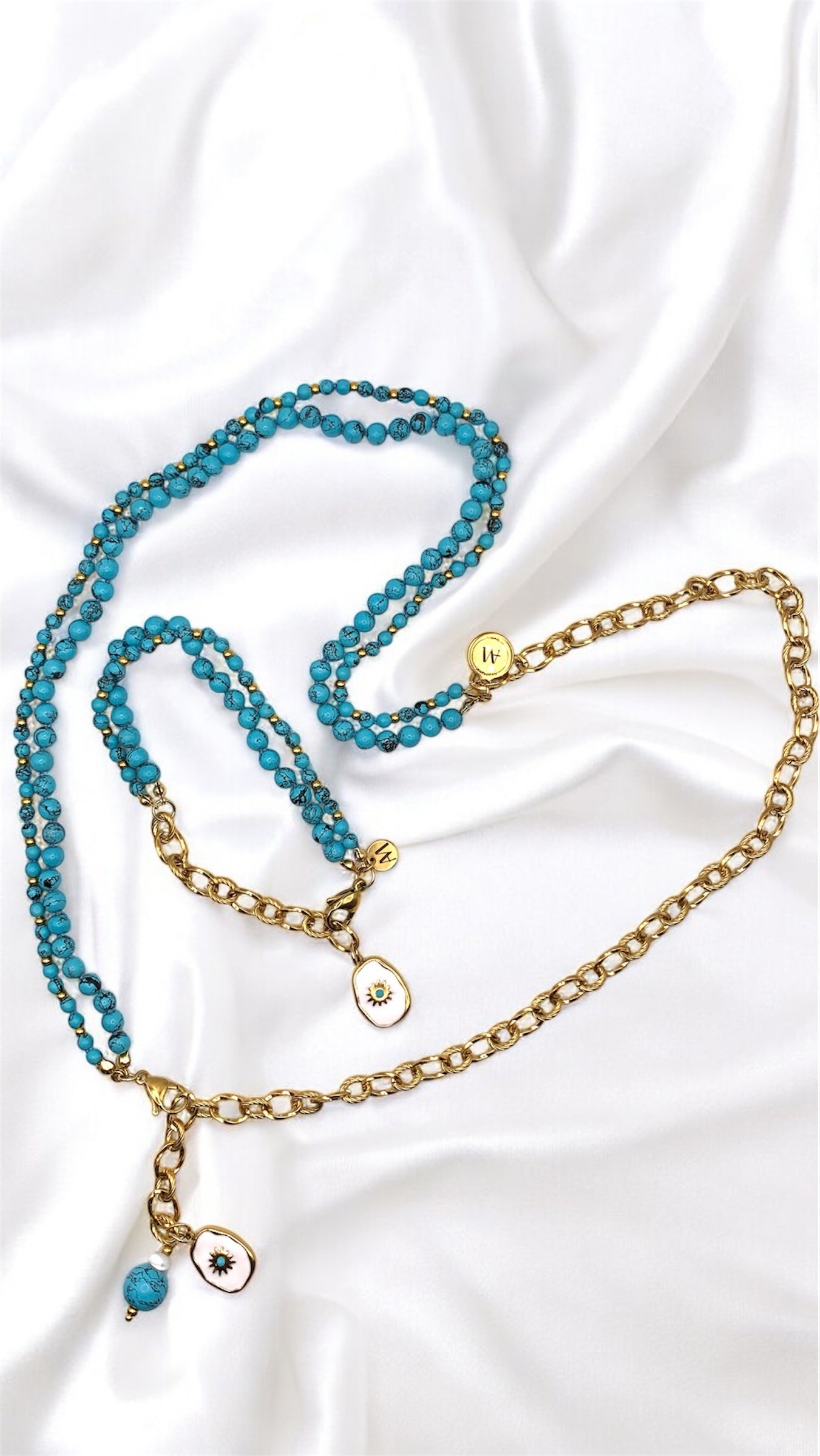 Armband Turquoise and White AMM