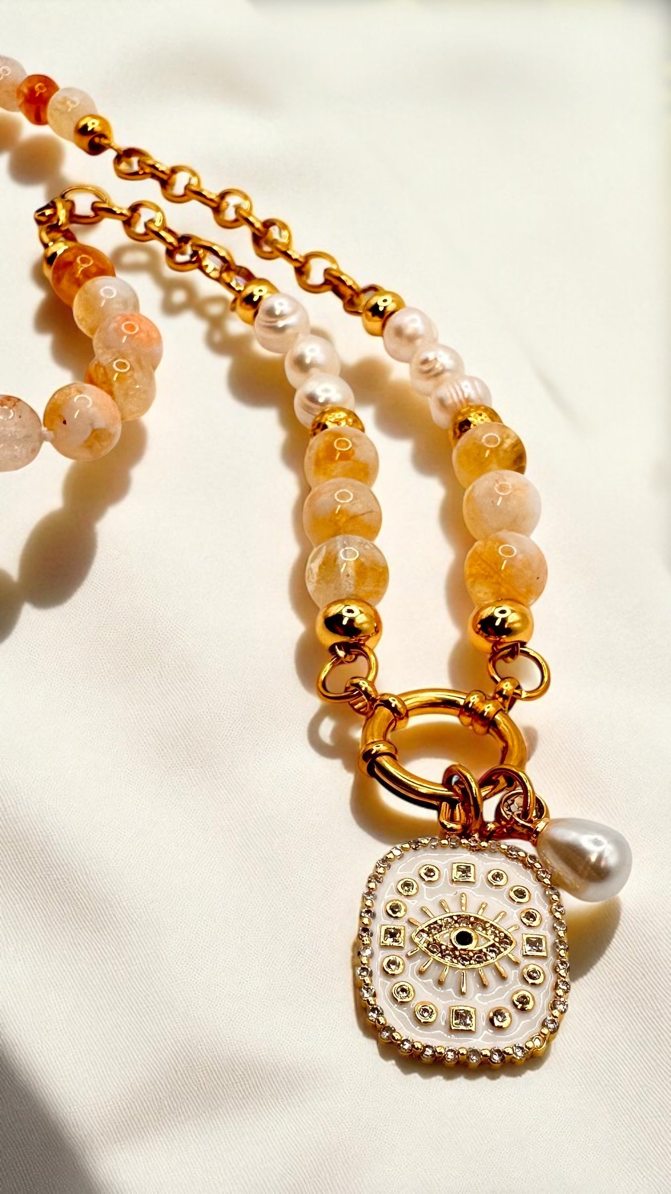 Kette Pearl-Citrin Eye AMA