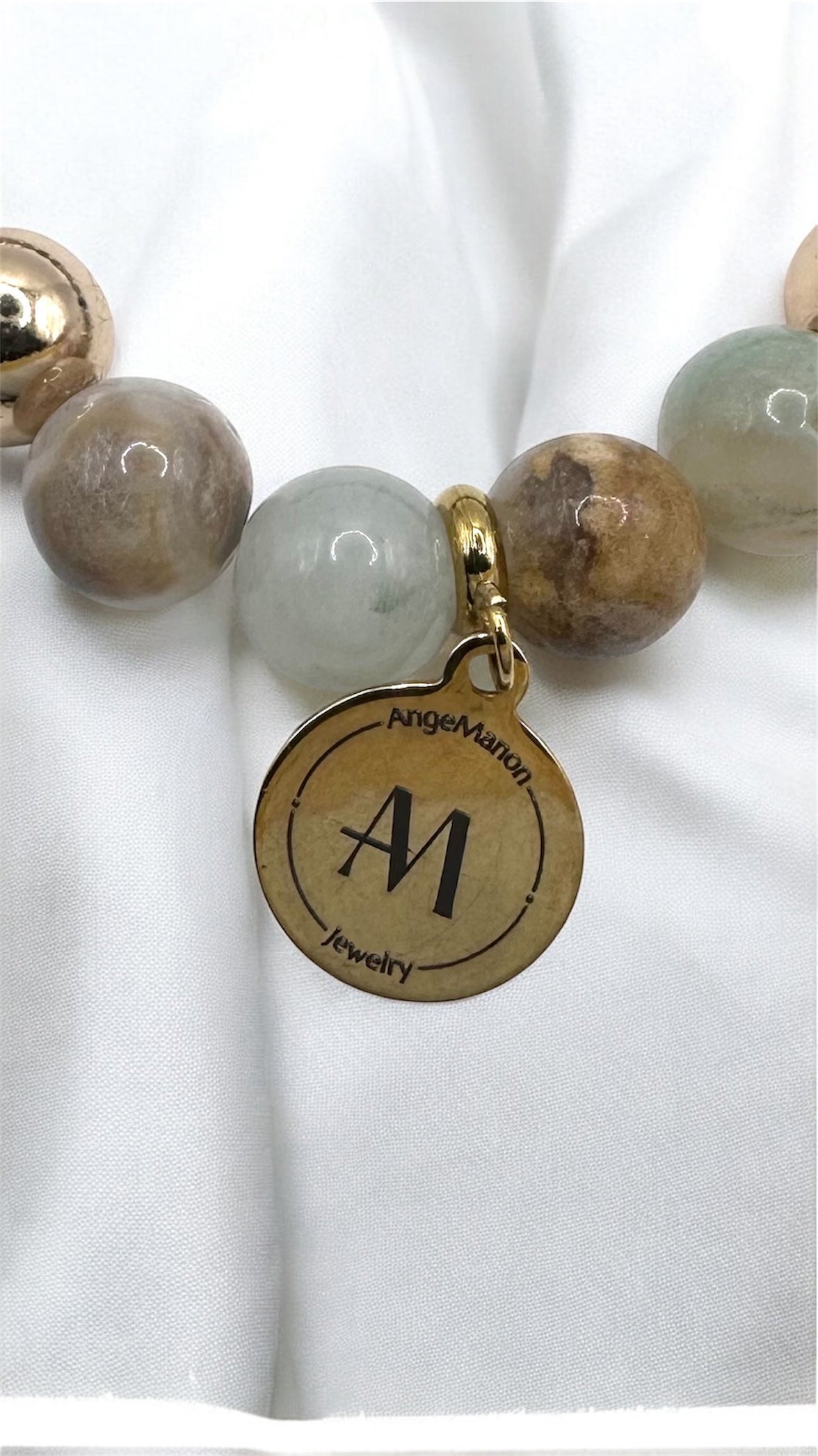 Armband Amazonit and Gold AMA