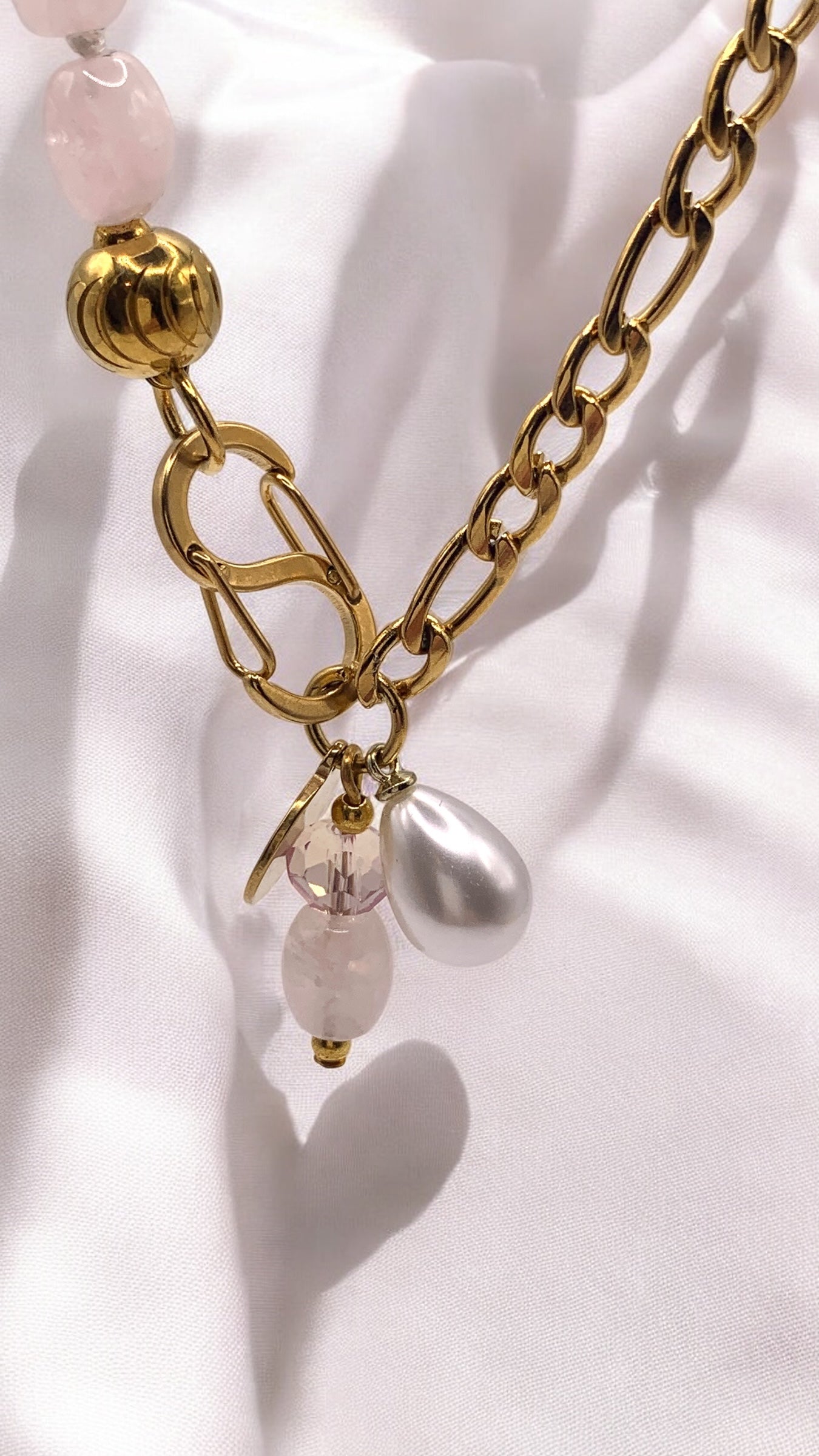 Kette Rose Quartz with Opal AMM