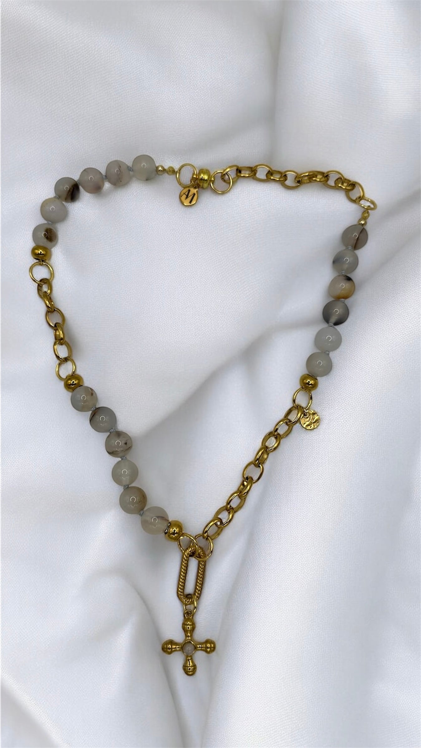 Kette Chalcedone Cross AMA