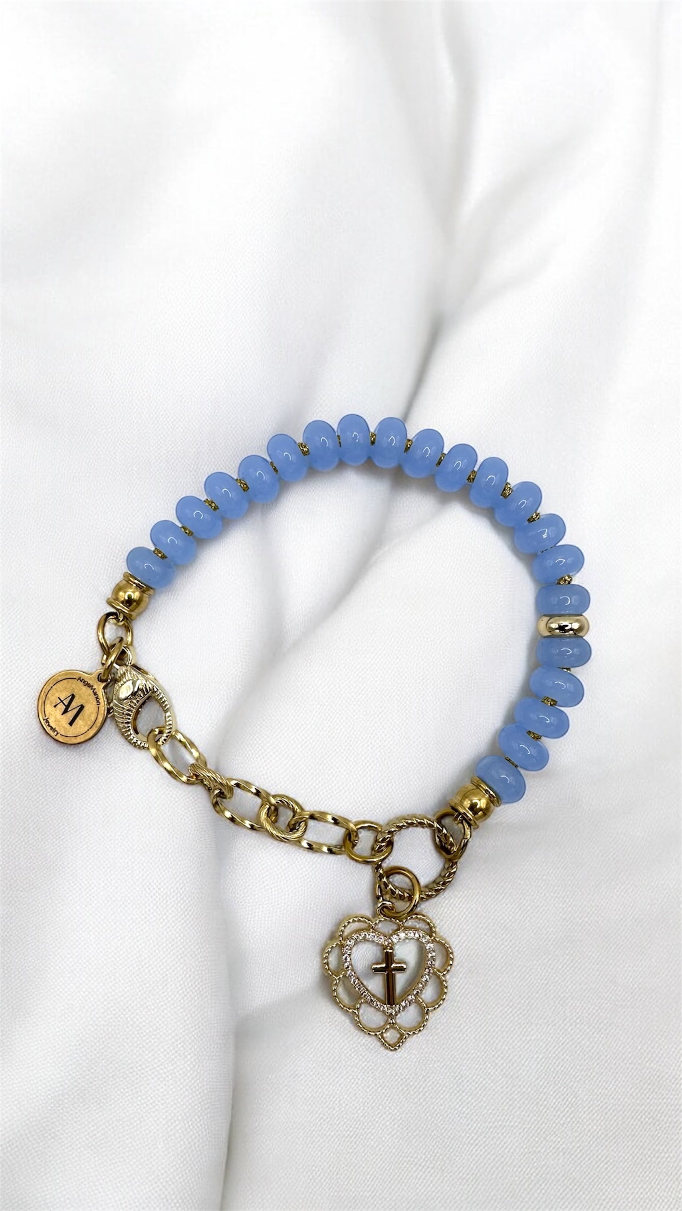 Armband Aqua Cross Heart AMA