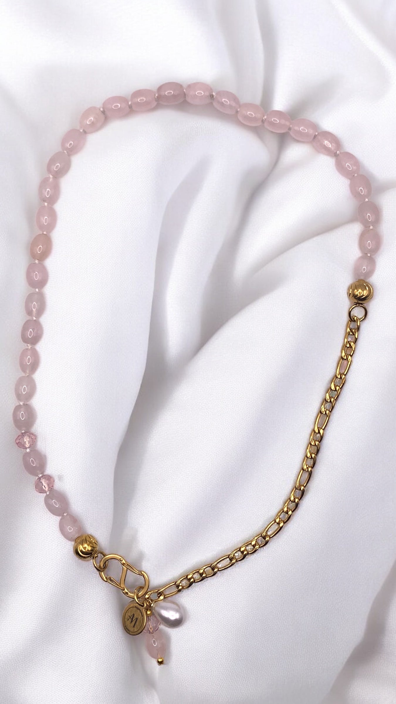 Kette Rose Quartz with Opal AMM