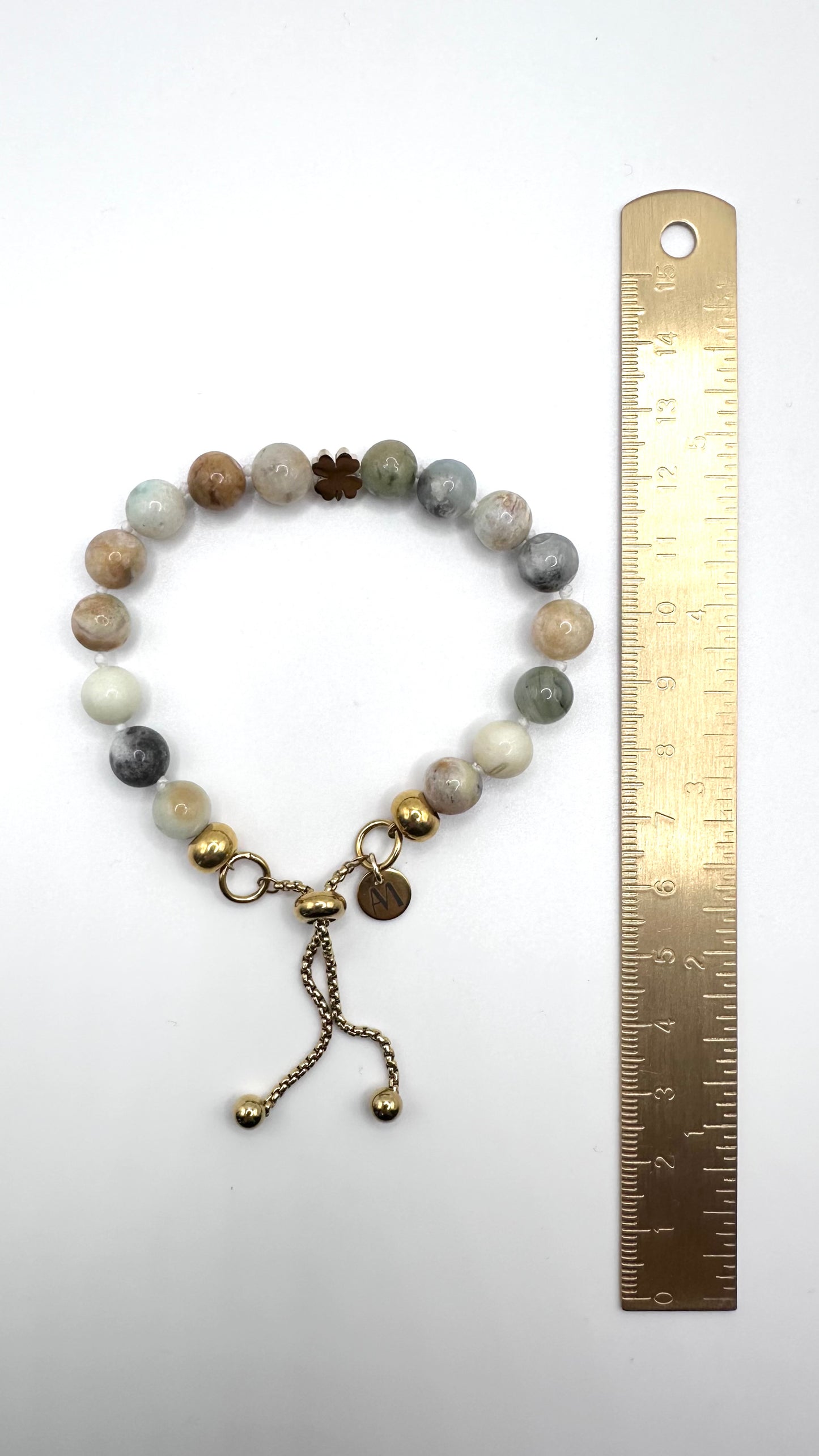 Armband Amazonit Clover leaf AMA