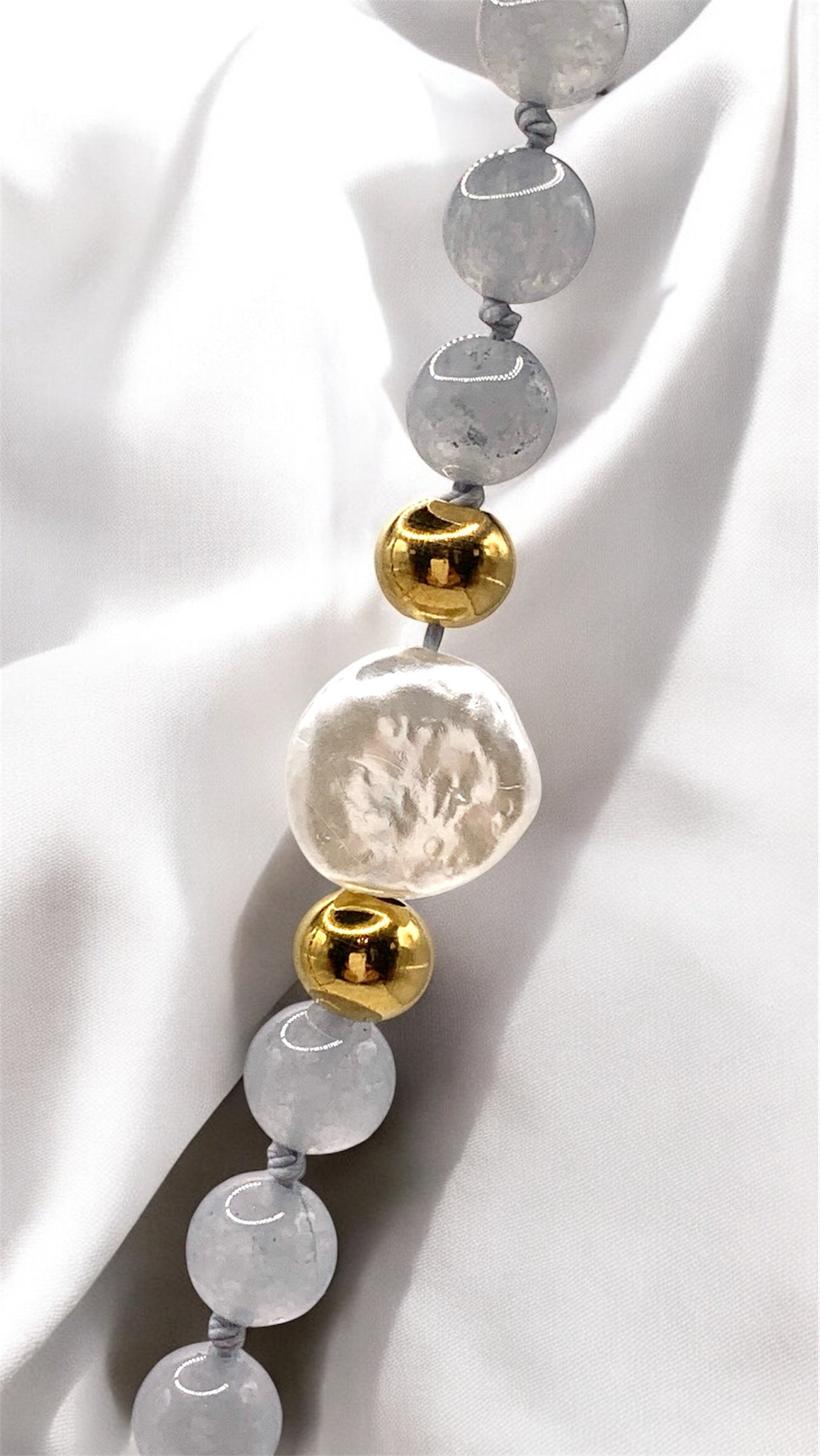 Kette Gray Chalcedon Pearl AMM