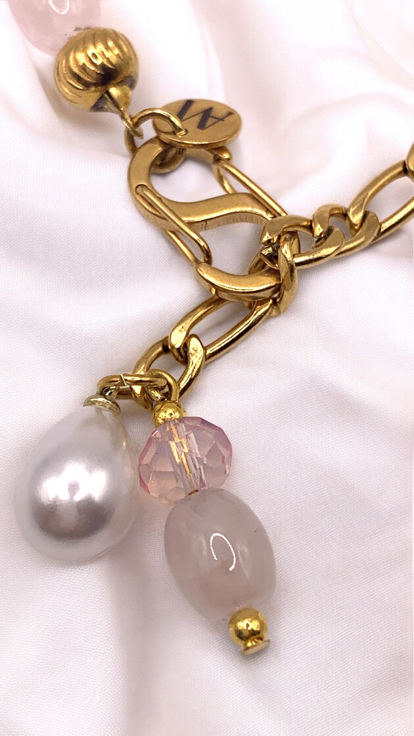 Armband Rose Quartz with Opal AMM