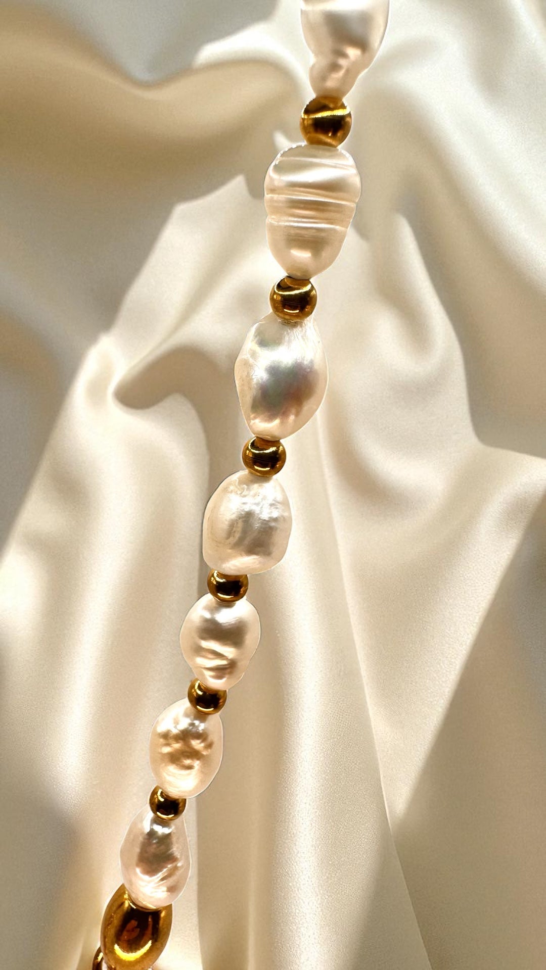 Kette Pearl Gold bead AMA