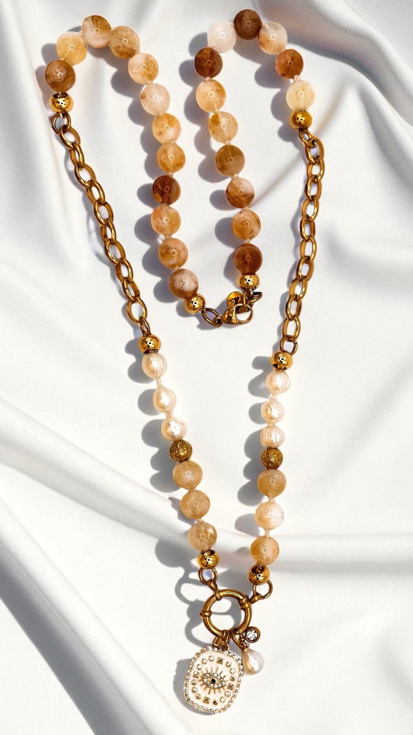 Kette Pearl-Citrin Eye AMA