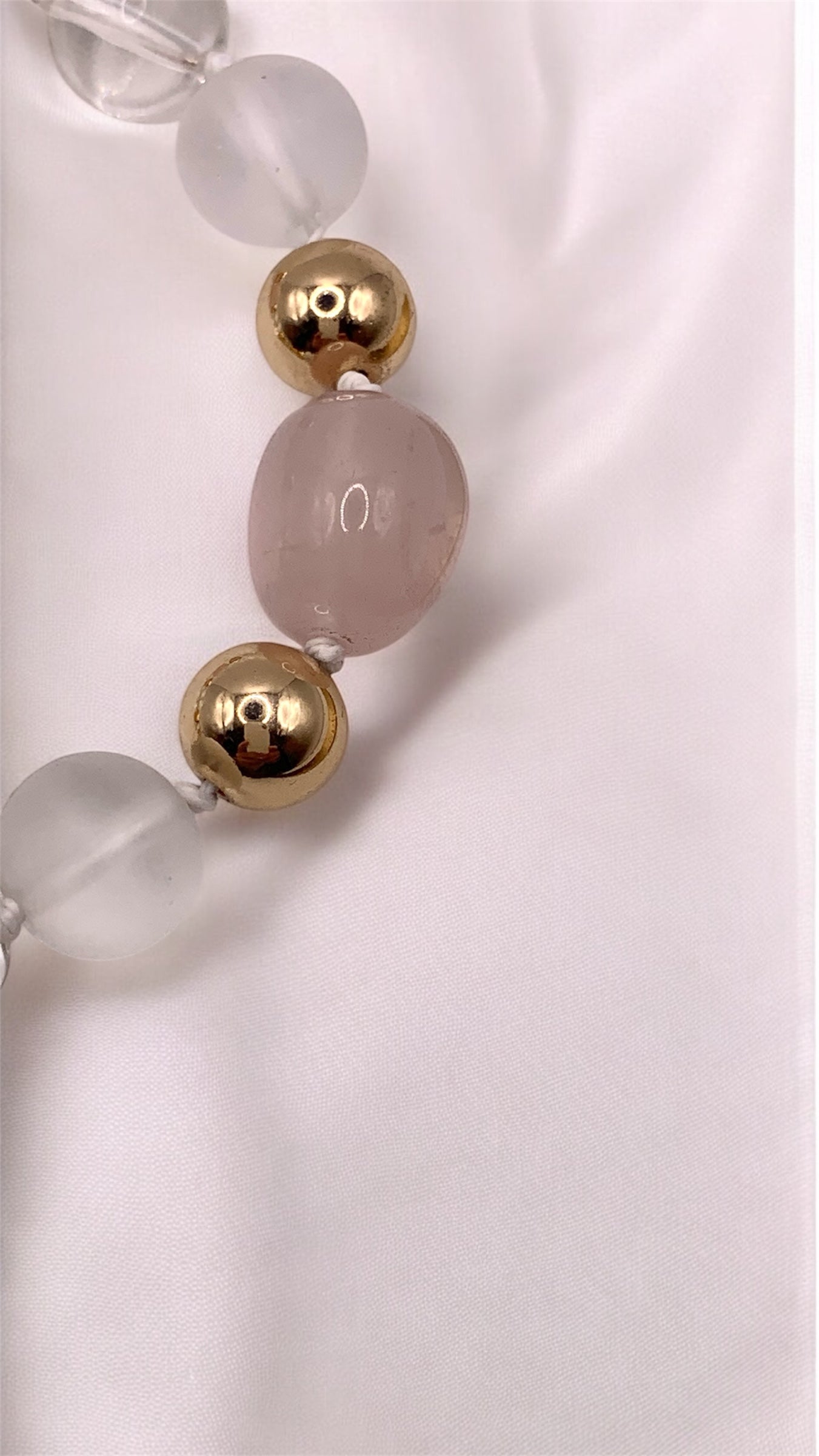 Armband Pink and White Flower AMM