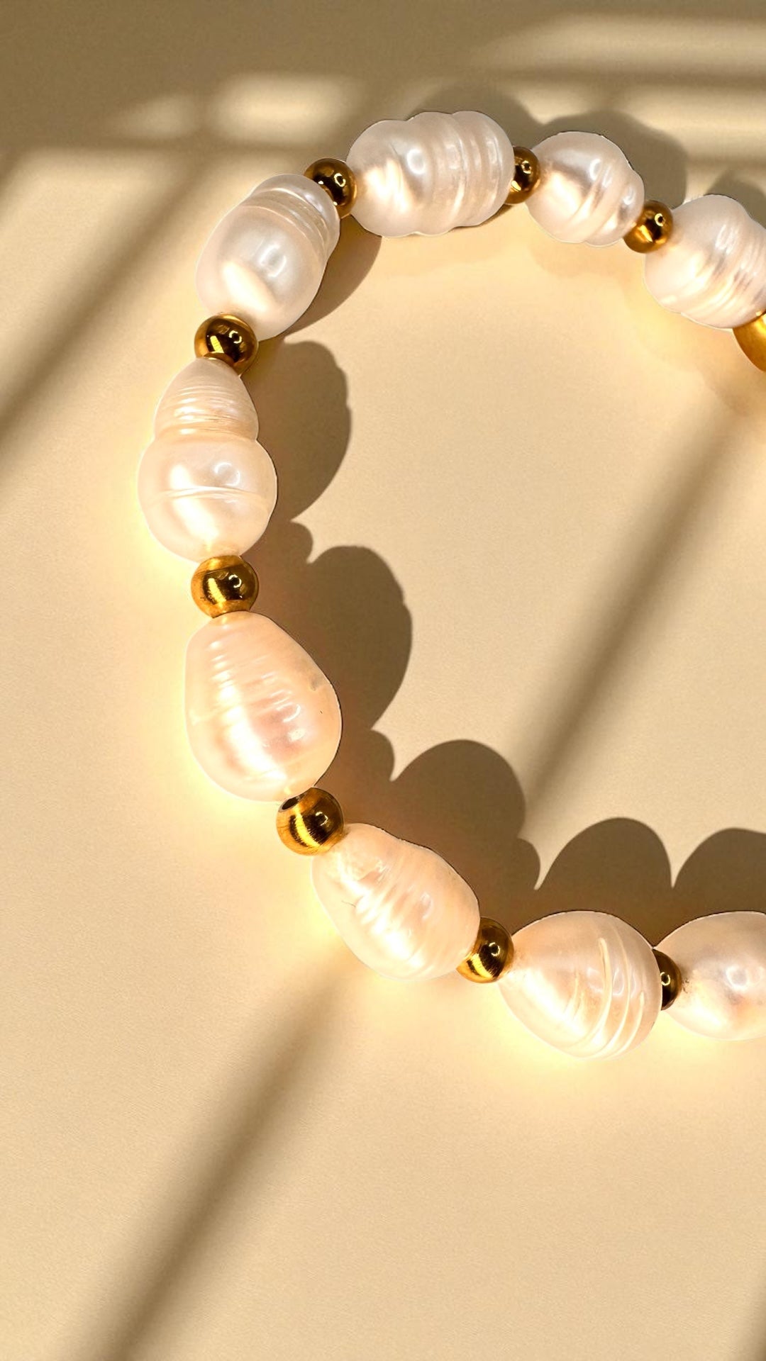 Armband Pearl Gold bead AMA