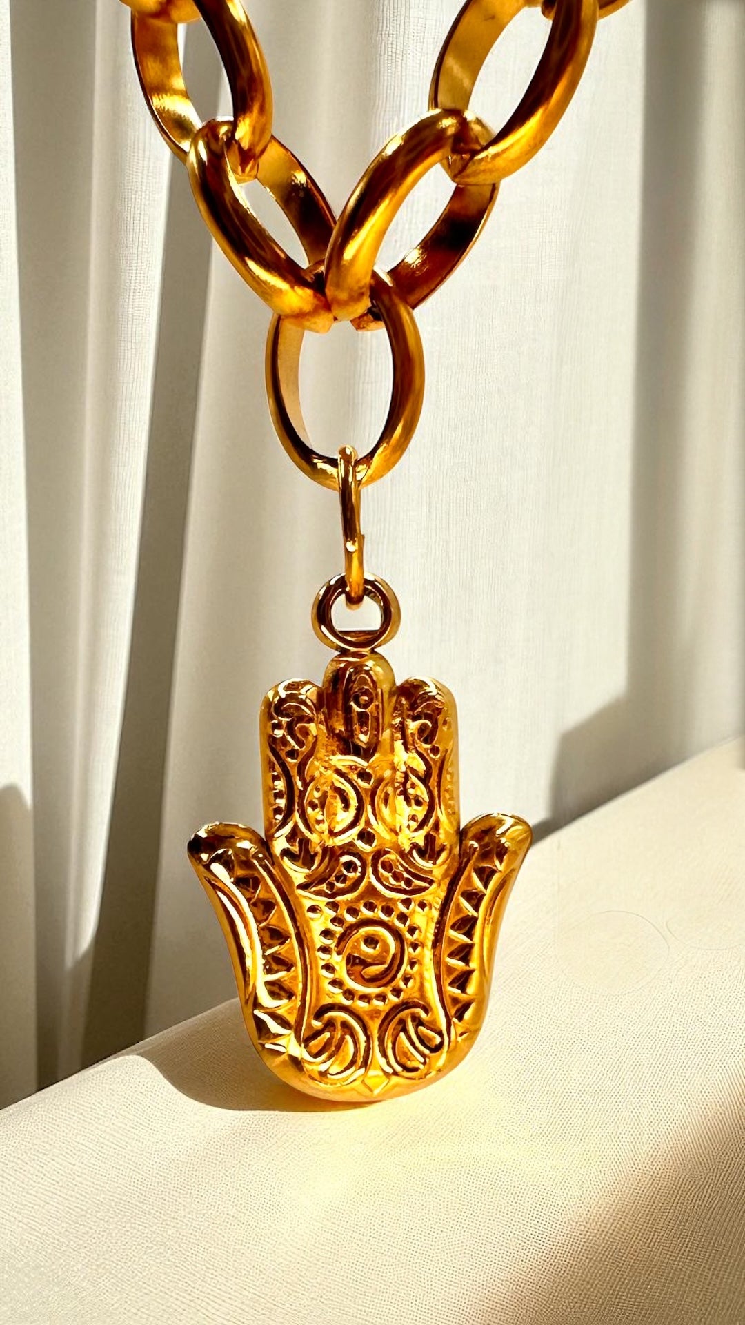Garnet Hamsa Hand AMA