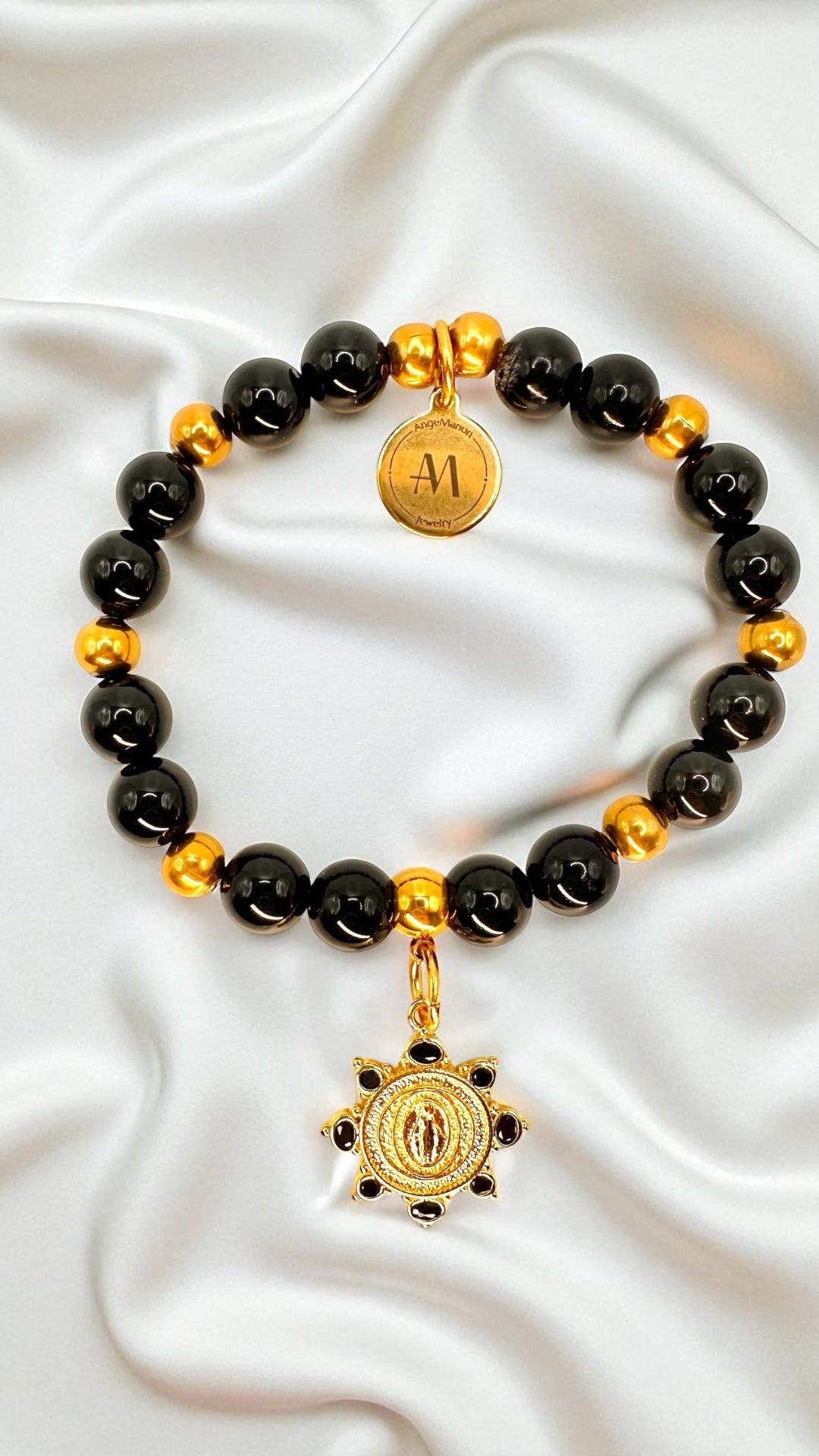 Armband Black Medaillon AMA