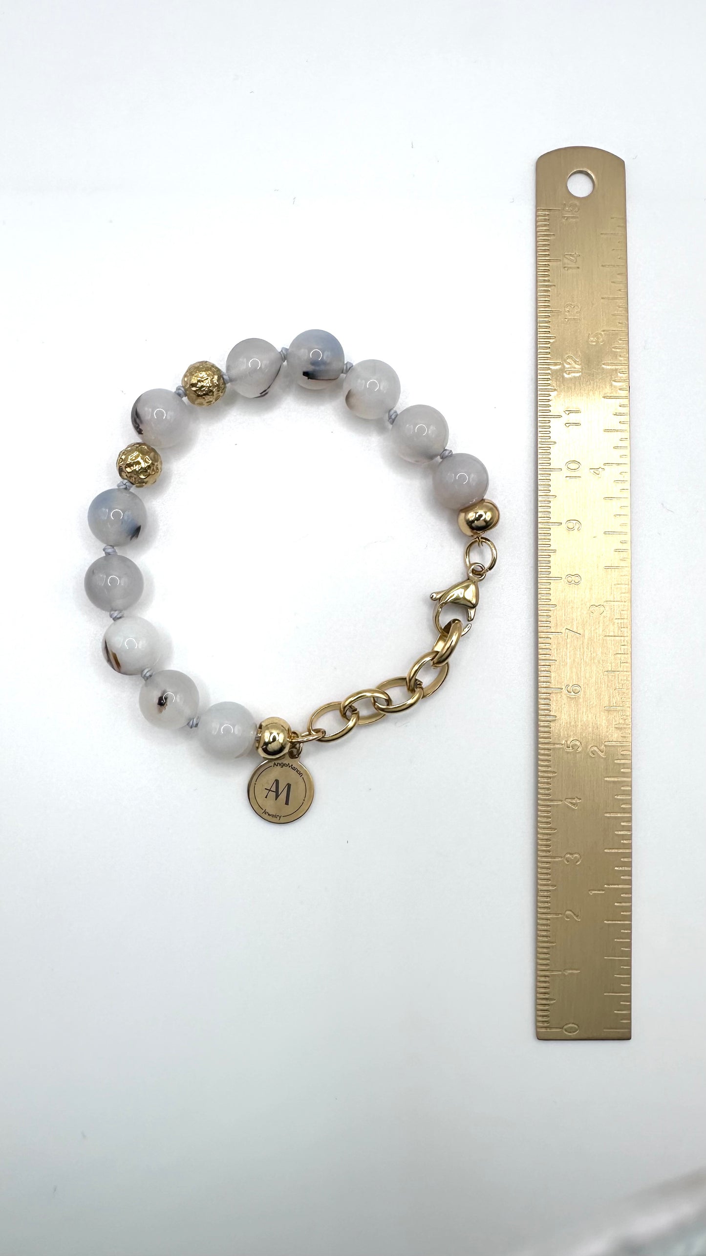 Armband Chalcedone and Gold AMA
