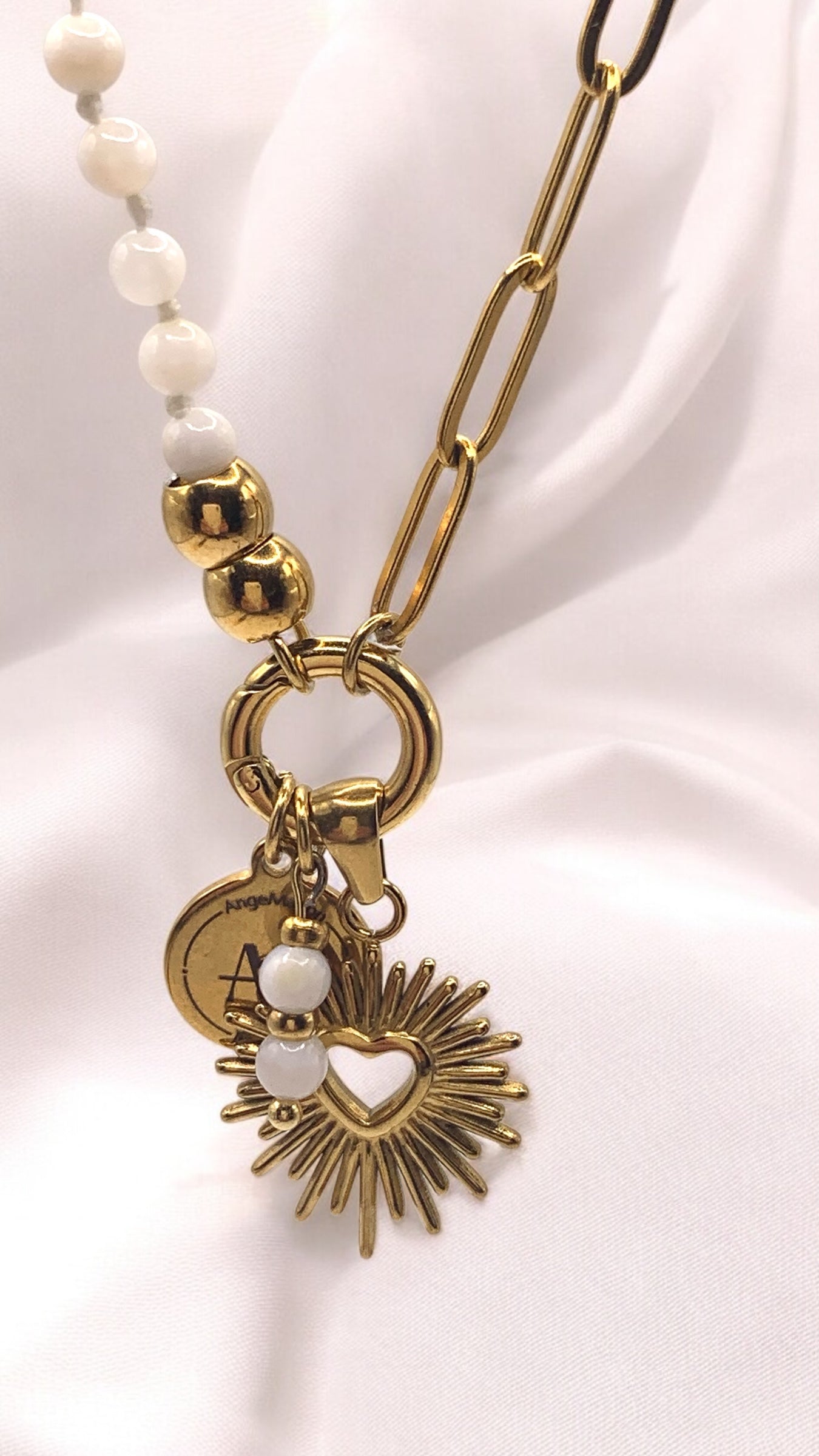 Kette White Heart AMM