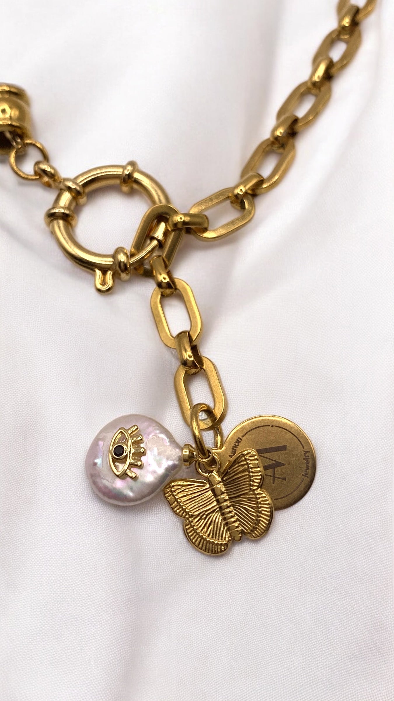 Kette Rock Crystal Butterfly AMM