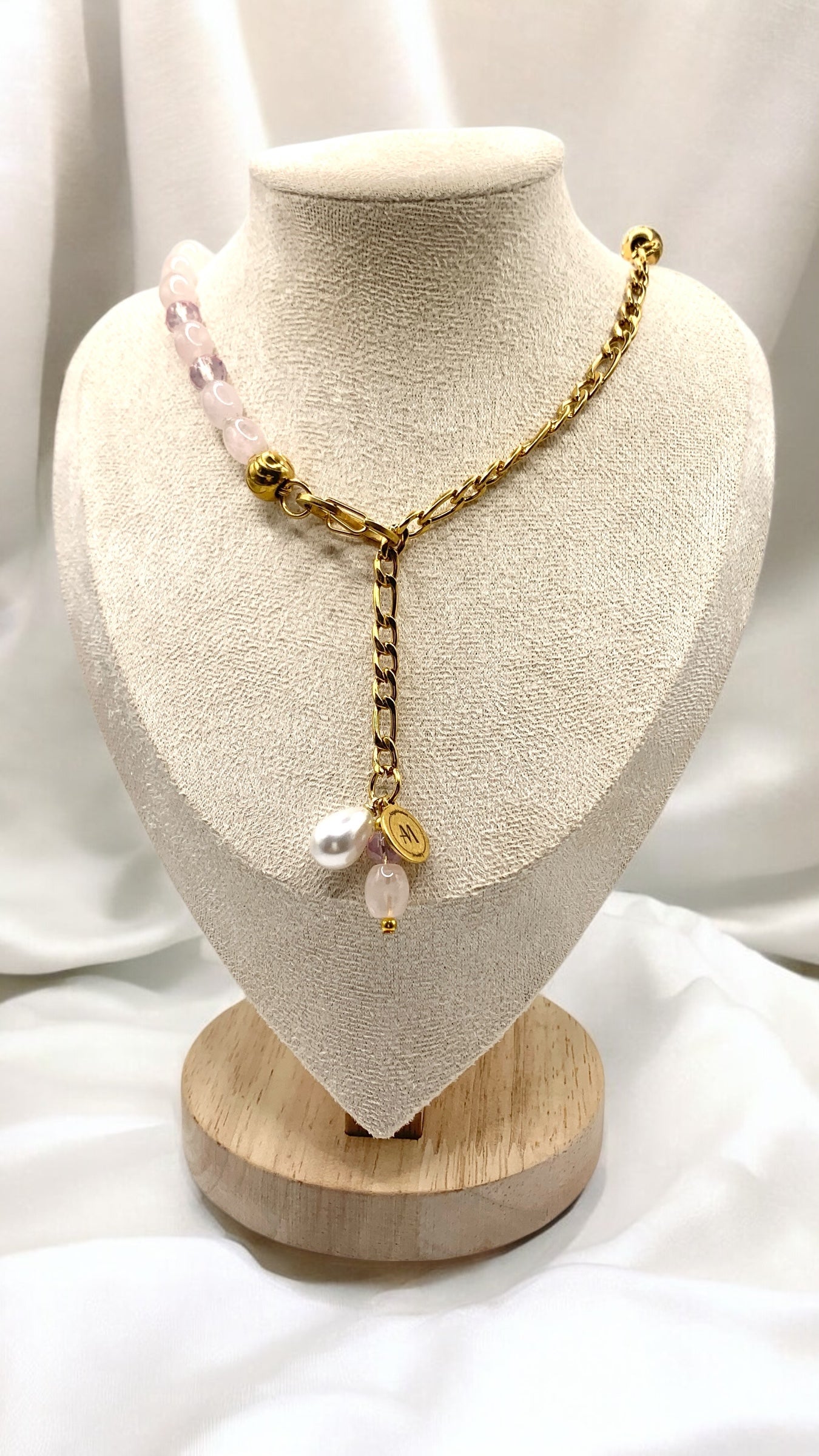 Kette Rose Quartz with Opal AMM