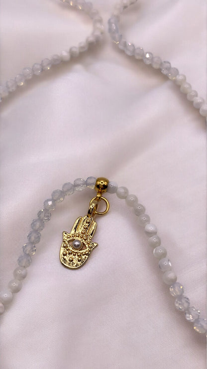 Kette und Armband Opal and Shell Heart AMM