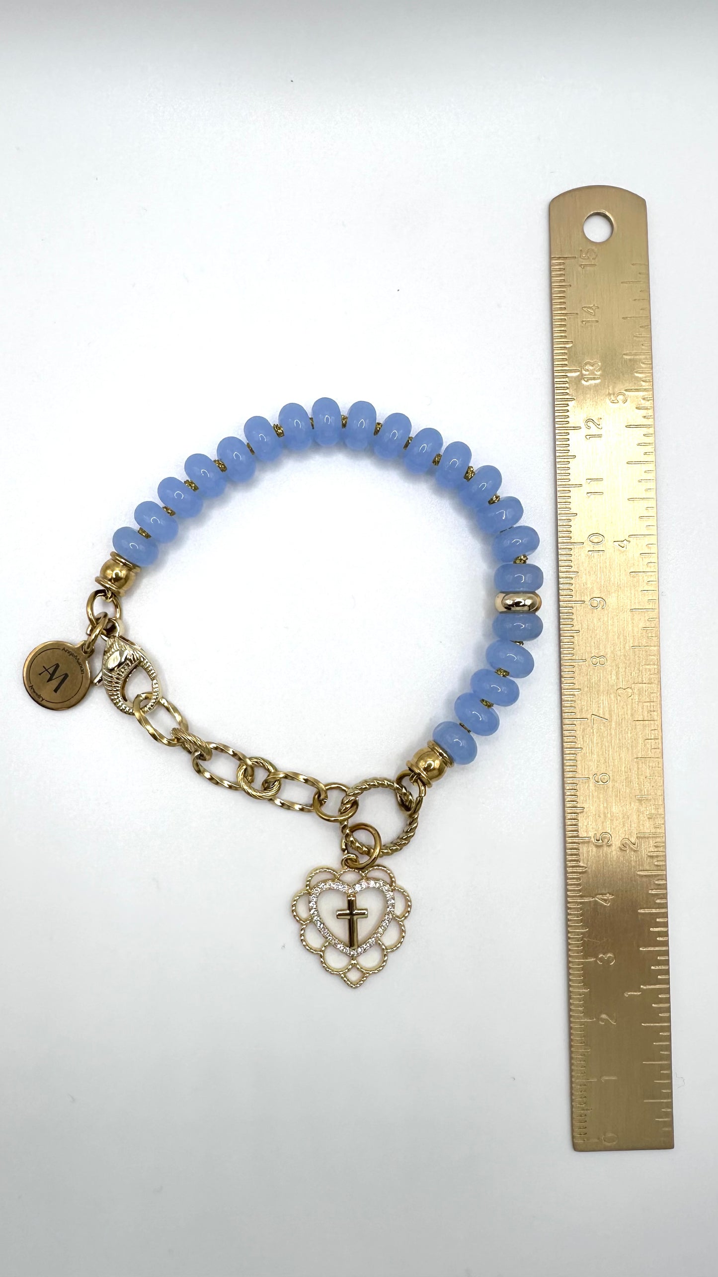 Armband Aqua Cross Heart AMA