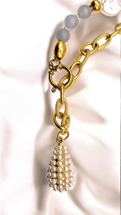 Kette Gray Chalcedon Pearl AMM