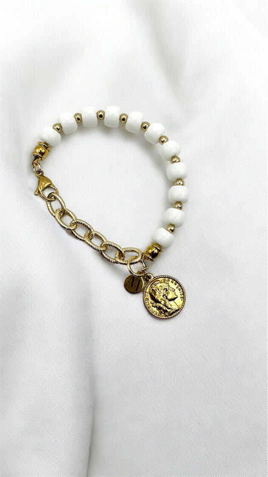 Armband White Coin AMA