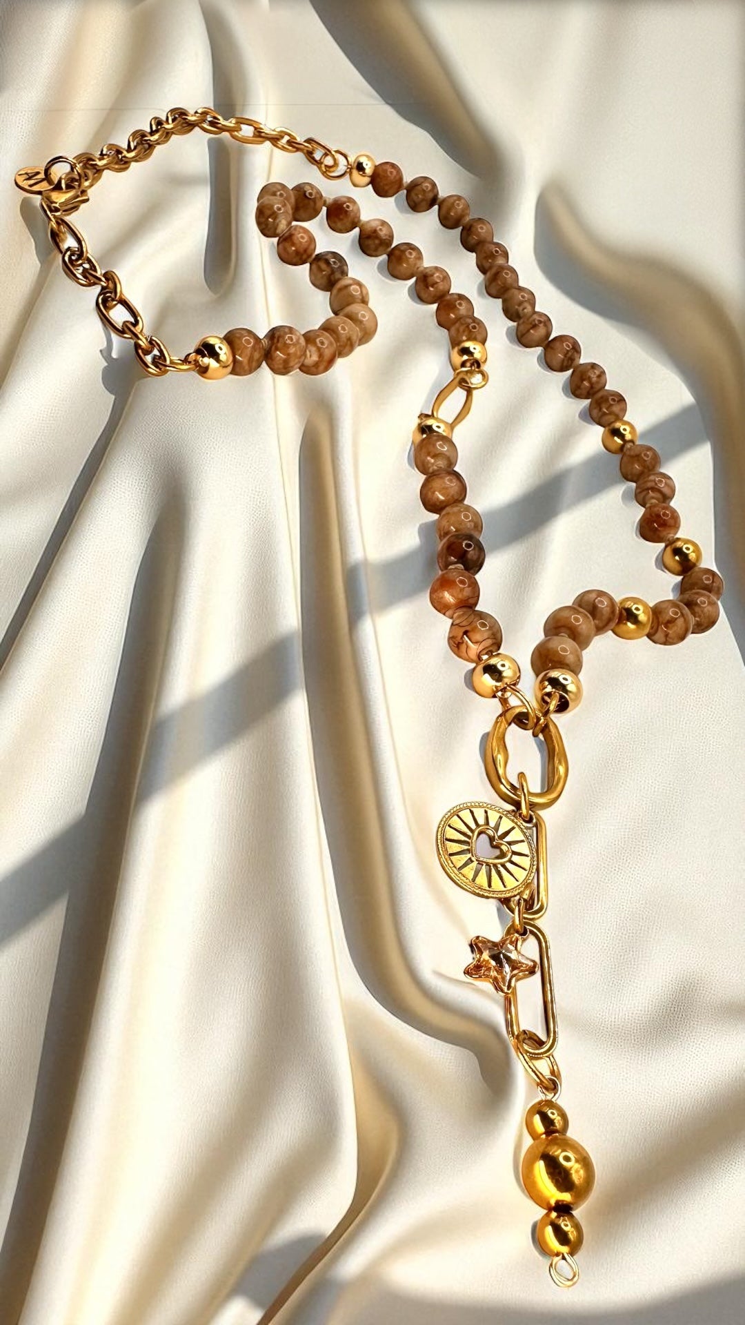 Kette Brown Chalcedon AMA