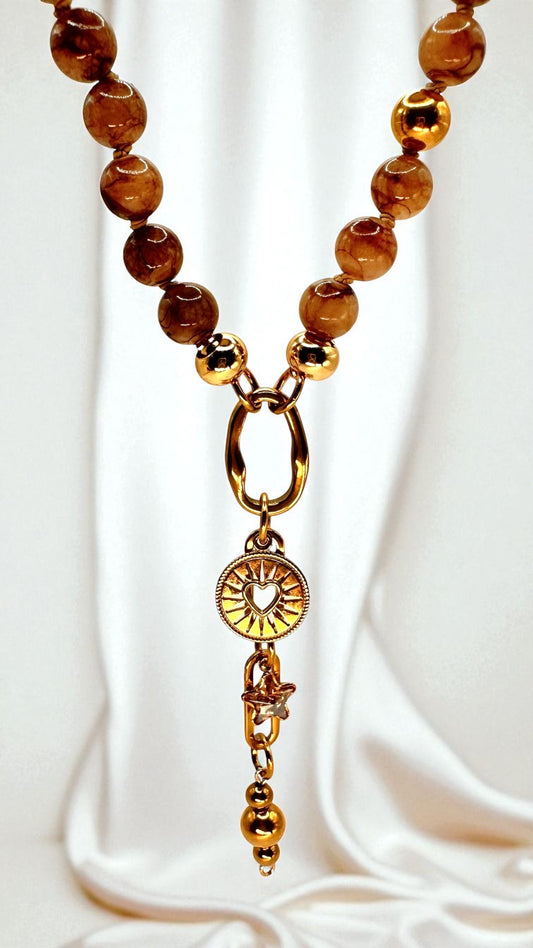Kette Brown Chalcedon AMA