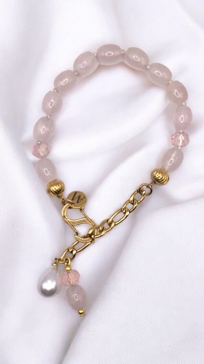 Armband Rose Quartz with Opal AMM